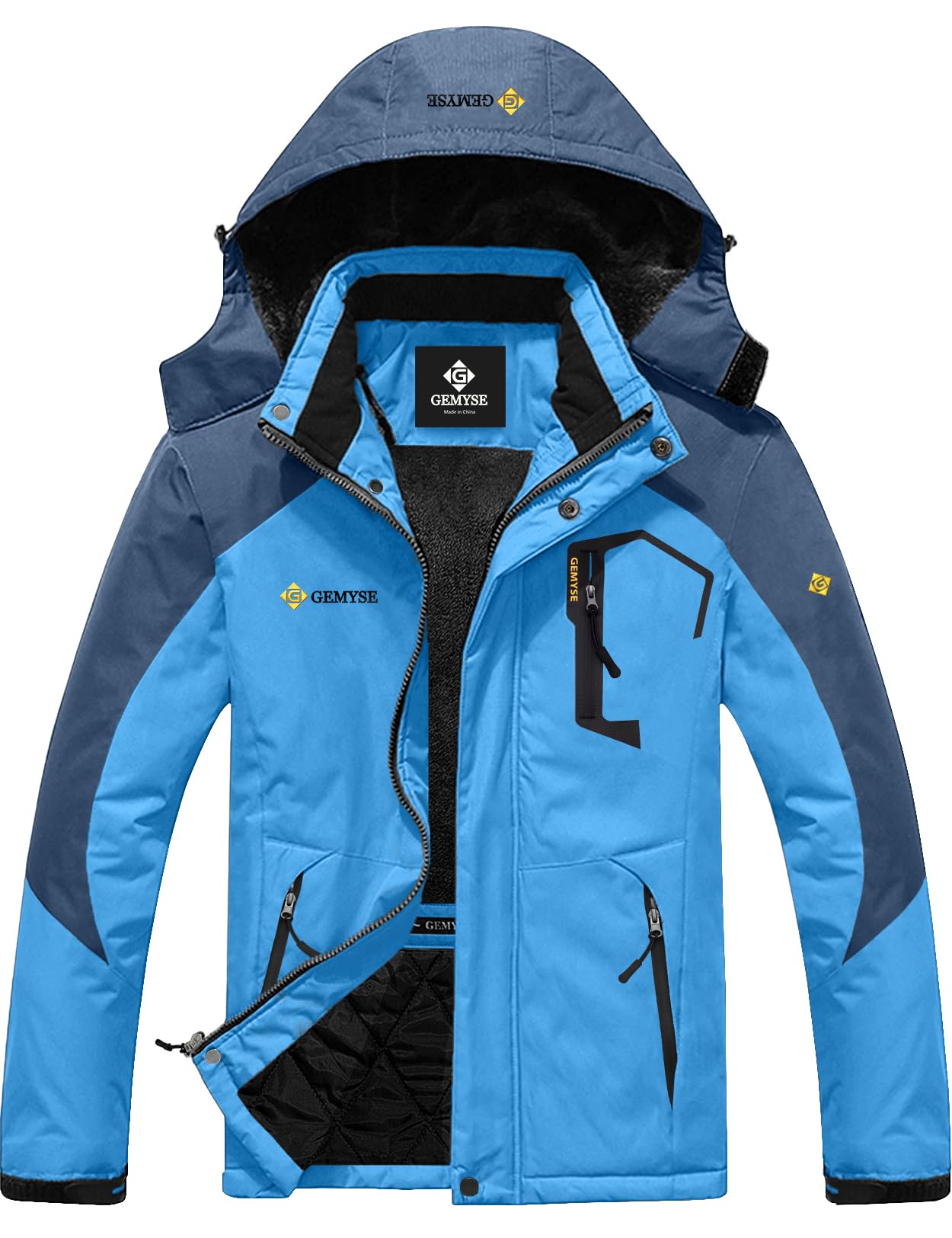 GEMYSE Men's Waterproof Ski Jacket - Windproof Winter Snow Coat for Hiking & Outdoor Activities | Perfect for Skiing, Snowboarding & Cold Weather Adventures