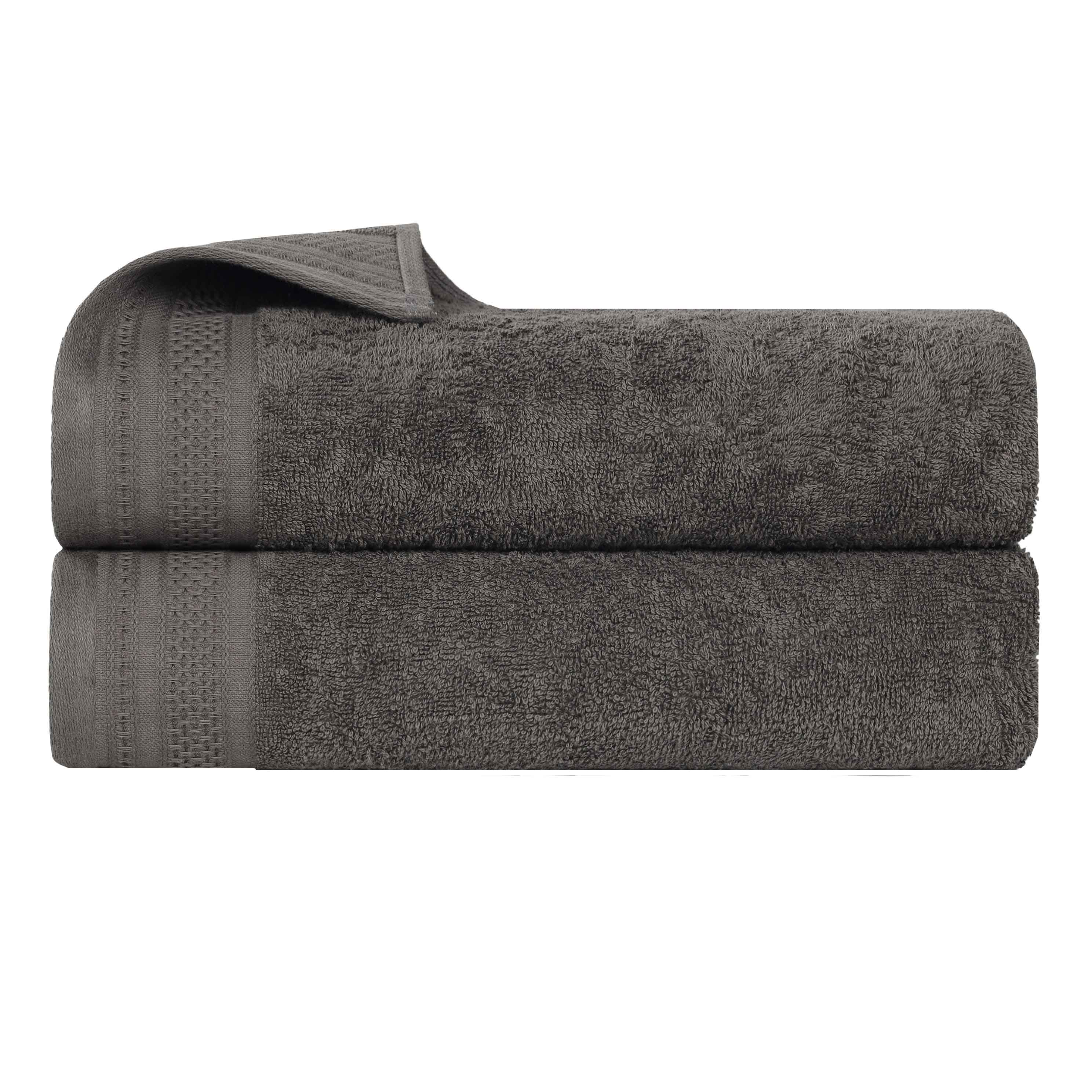 Premium Honeycomb Waffle Weave Cotton Bath Towels Set of 2 - Ultra Soft & Absorbent Luxury Bath Sheets for Spa, Hotel & Home Use