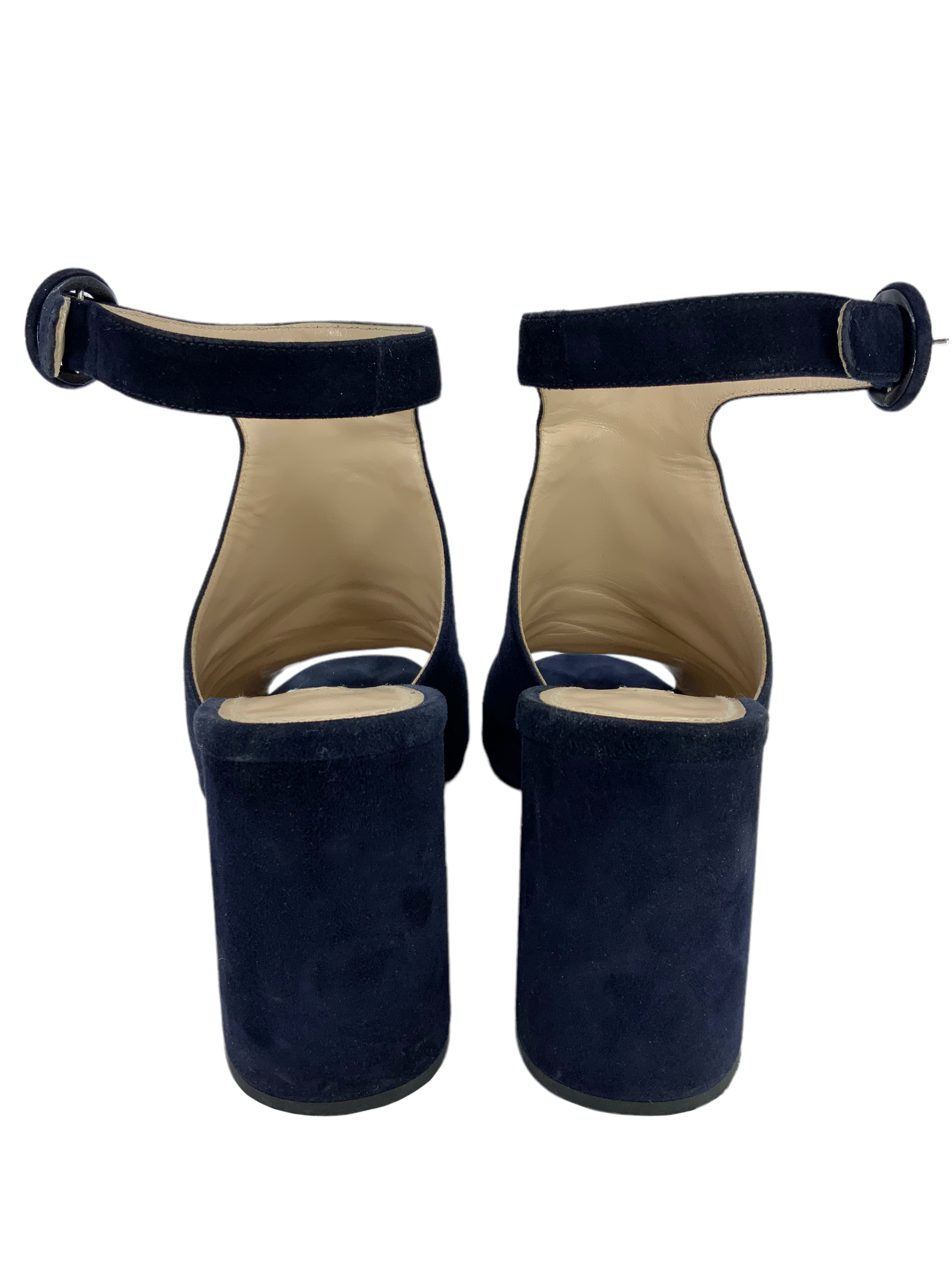 PRADA Suede Ankle Wrap Sandals Women's Size 7 | Luxury Designer Strappy Heels for Summer Weddings & Date Nights