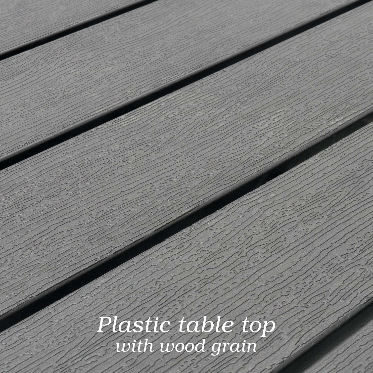 Outdoor Square Plastic Picnic Table with 1.6