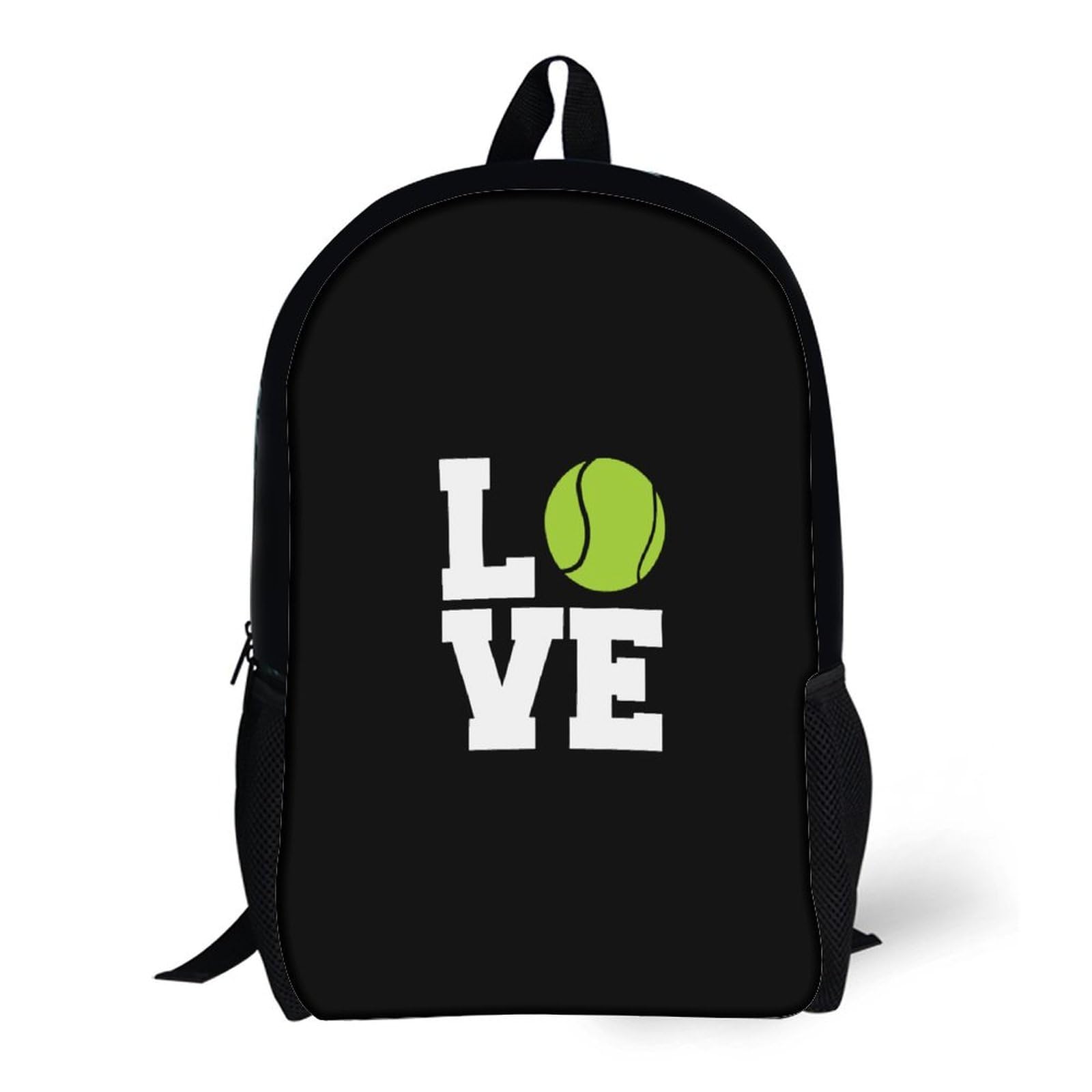 IOEDTHBJ Love Tennis Ball 17 Inch Laptop Backpack - 3D Printed School & Work Computer Bag for Men & Women - Perfect for College, Office & Travel