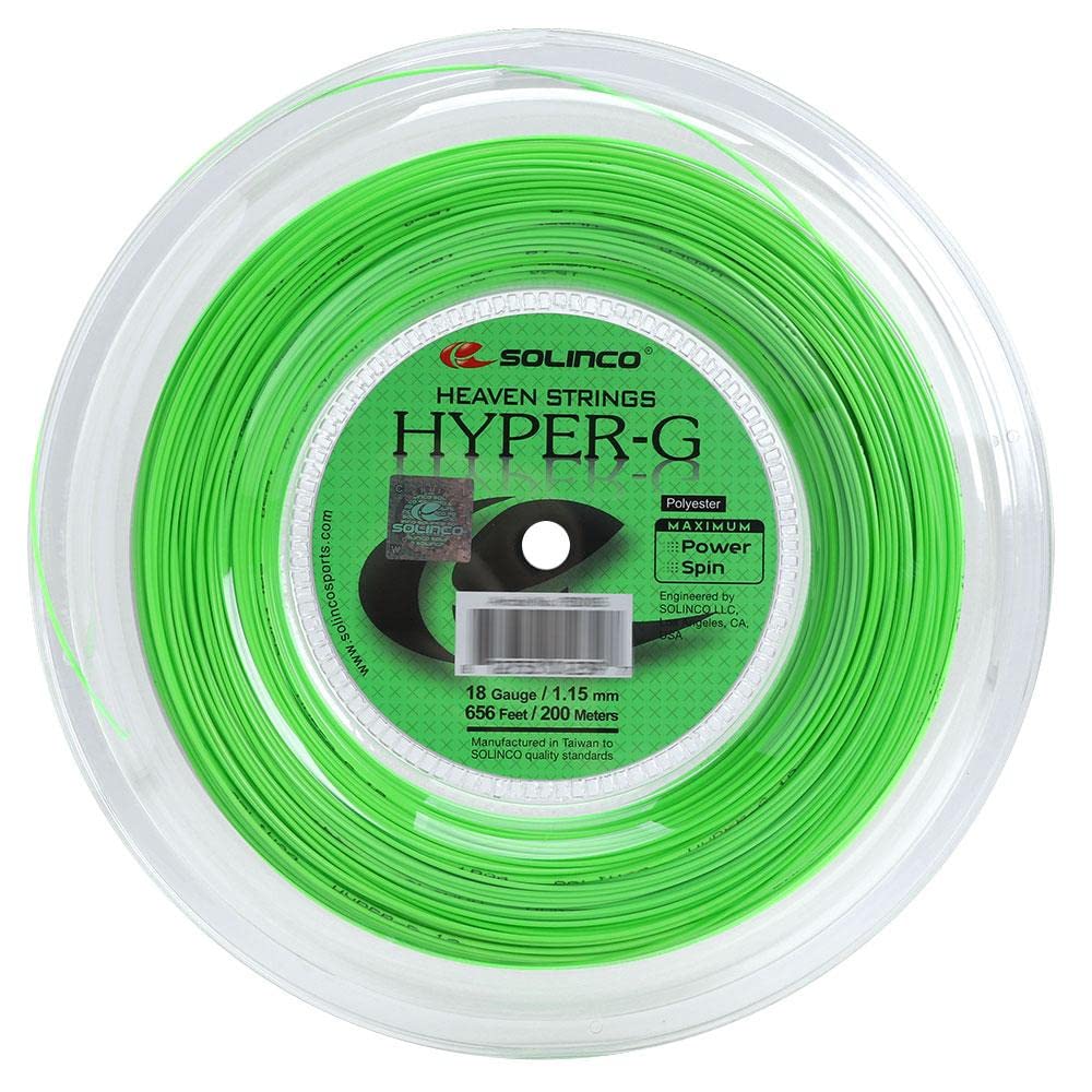 Solinco Hyper-G 18 Gauge (1.15mm) Tennis String Reel - 660ft/200m | High Performance Polyester String for Spin & Control | Perfect for Competitive Players & Tournament Play