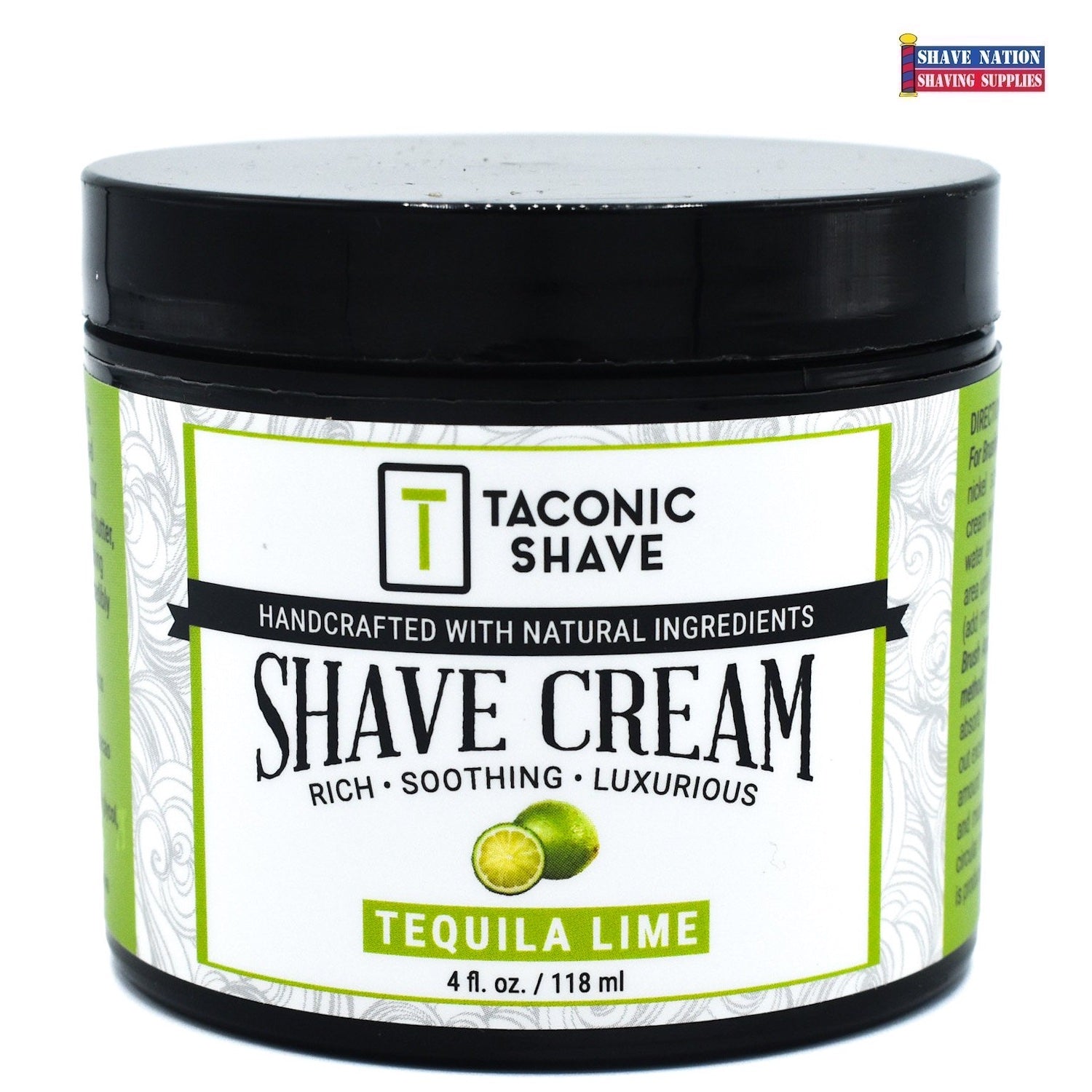 Taconic Tequila Lime Shave Cream for Men - Natural & Moisturizing Shaving Cream with Aloe Vera - Perfect for Sensitive Skin & Close Shave | Grooming, Travel & Daily Shaving Routine