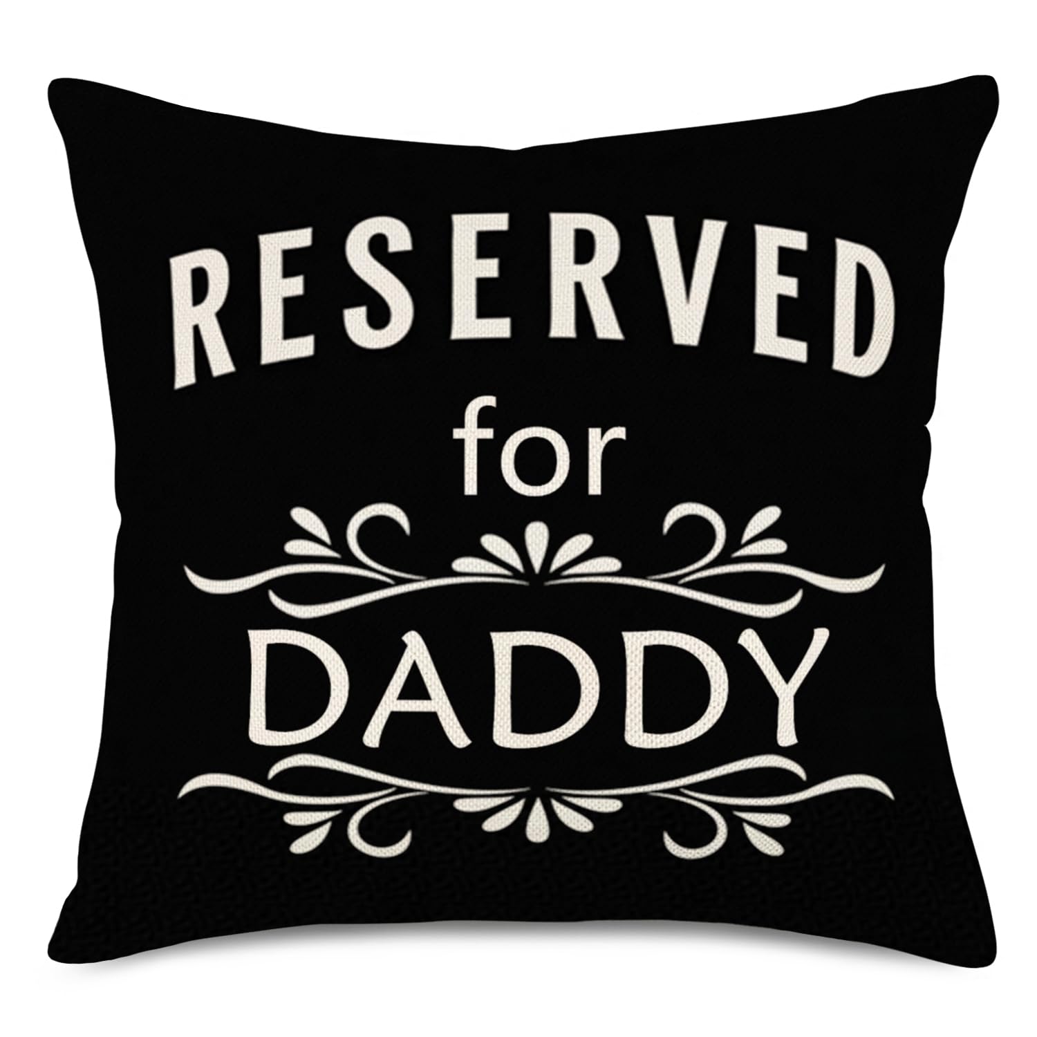 Premium Cotton Linen Pillow Covers 18x18 Inch - Father's Day Quote Decorative Throw Pillow Cases for Sofa, Couch & Home Decor (Red) - Perfect for Living Room, Bedroom & Gift Giving