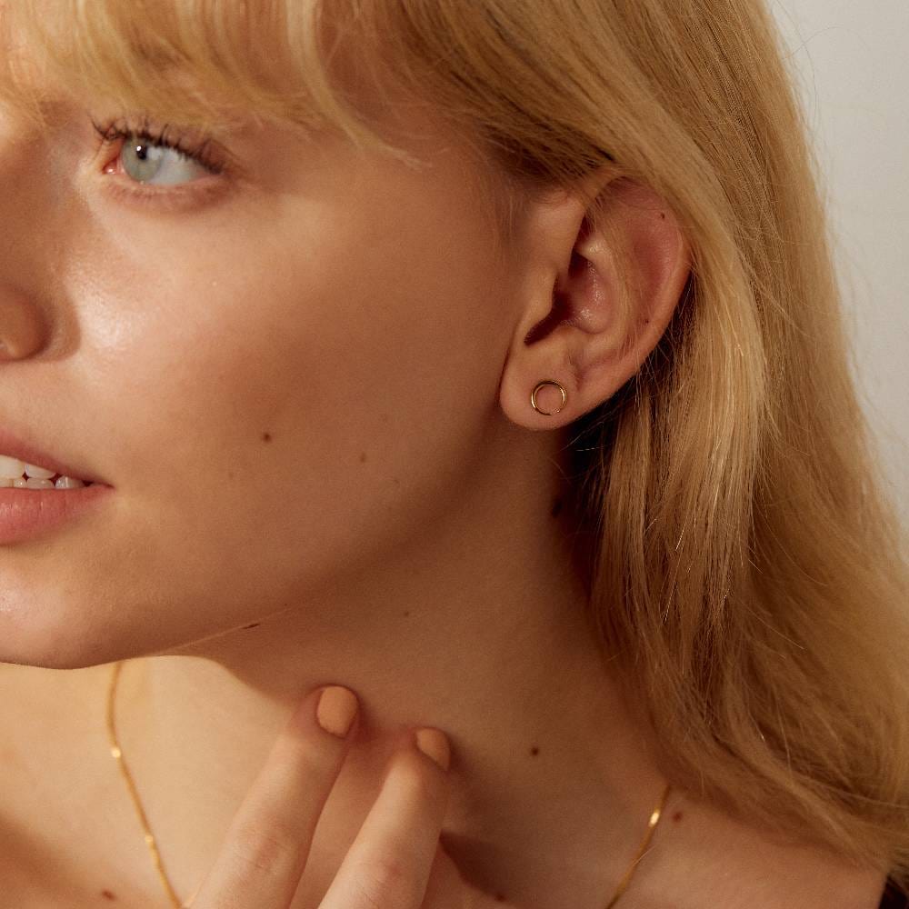 Trendy Horn Charm Stud Earrings for Women - Minimalist Boho Jewelry - Perfect for Everyday Wear & Gift Giving