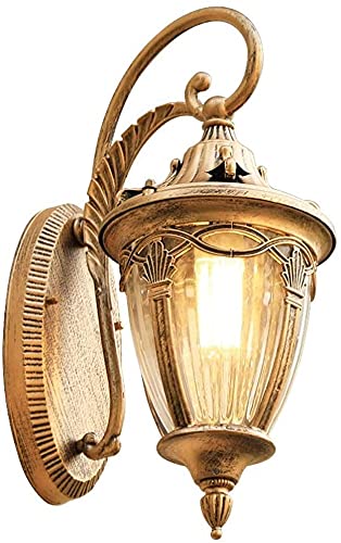YUSHIJIA ZPTECH Mediterranean Architectural Wall Sconce - Indoor/Outdoor Waterproof Die-Cast Aluminum Wall Light Fixture - Industrial Style Lighting for Patio, Garden, Porch & Living Room Decor