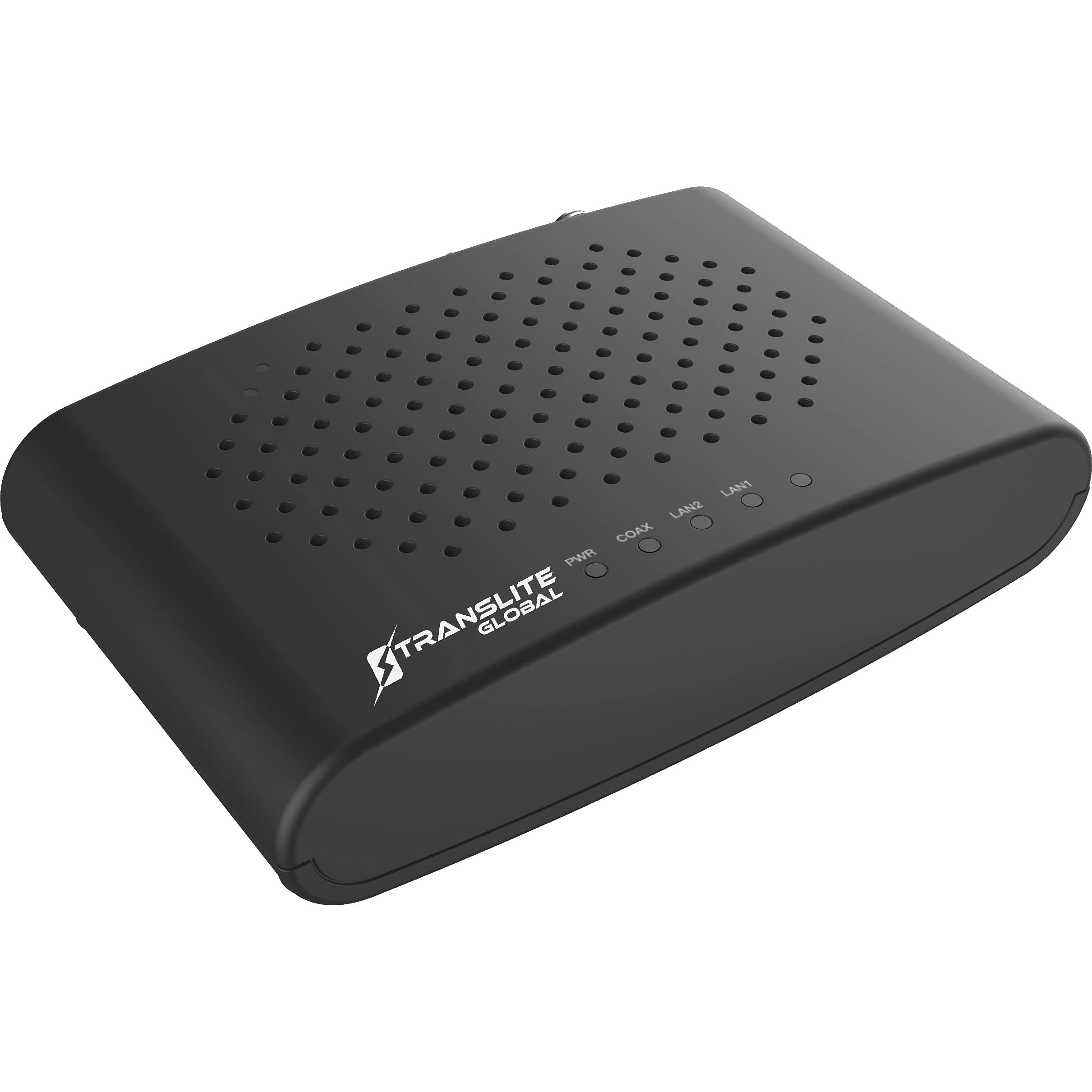 MoCA 2.5 Adapter with 2 Gigabit Ethernet Ports - High Speed Ethernet Over Coaxial Network Extender (2 Pack) for Home & Office | Translite Global TL-MC84 | Perfect for Streaming, Gaming & Smart Home Devices