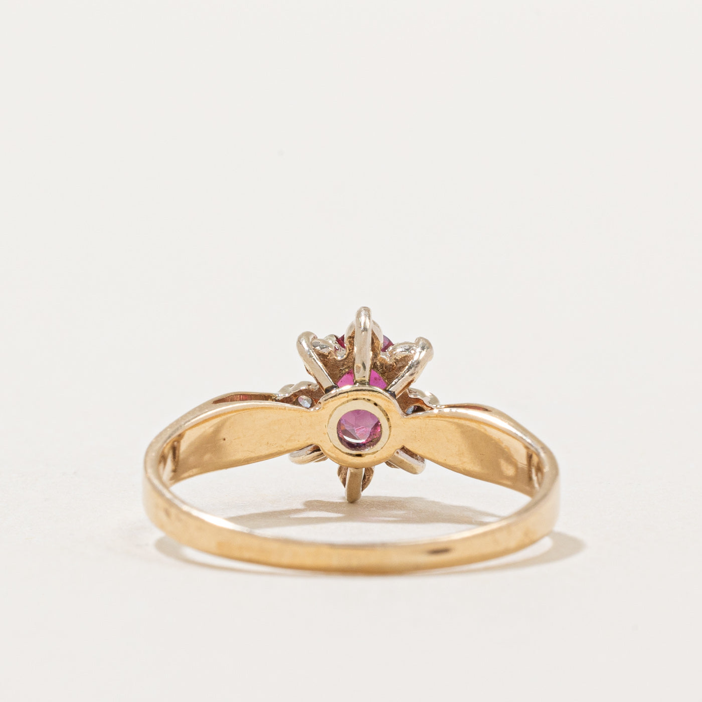 Exquisite Ruby & Diamond Halo Ring | 0.54ct Center Stone & 0.08ctw Halo Diamonds | Size 6 | Perfect for Engagement, Anniversary & Special Occasion Gifts