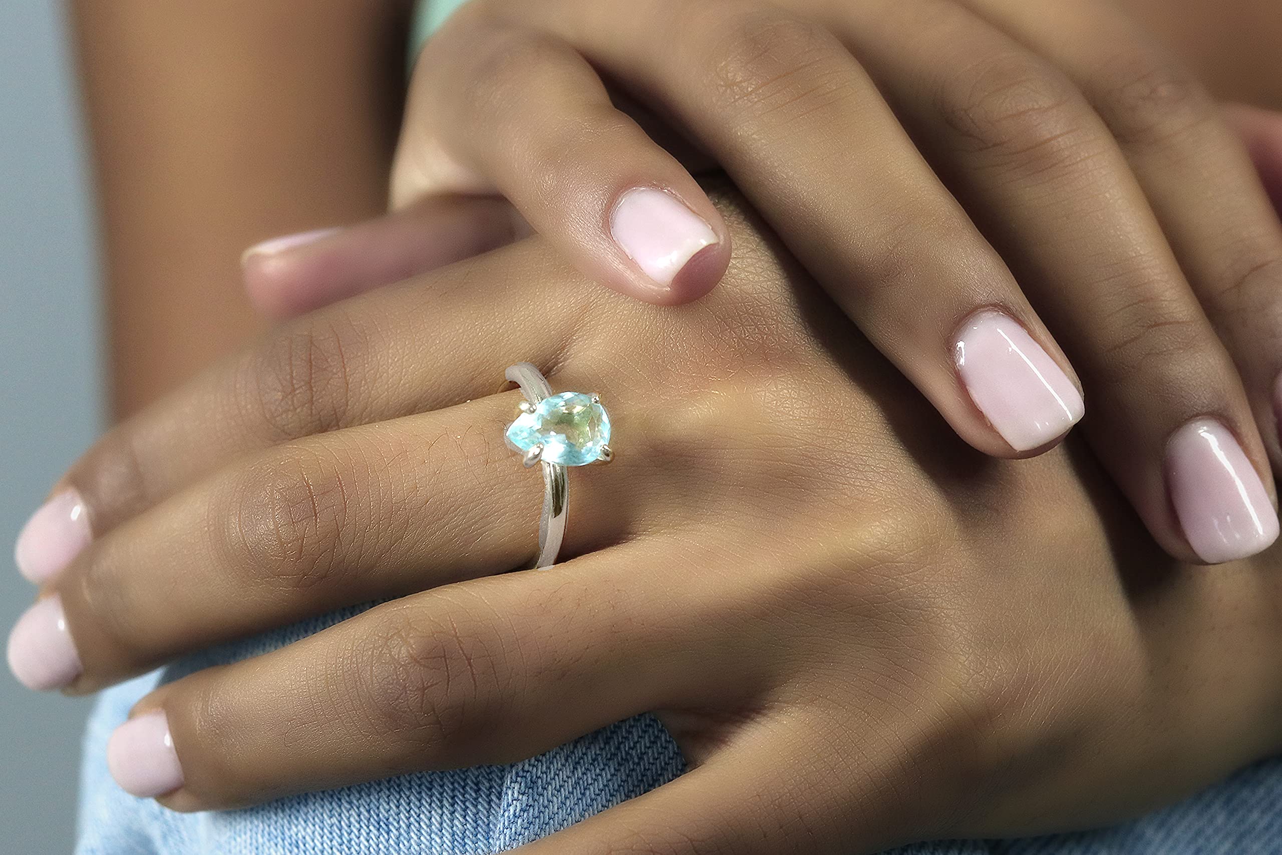 14K Gold Topaz Ring - November Birthstone Jewelry for Women | Gift & Everyday Wear