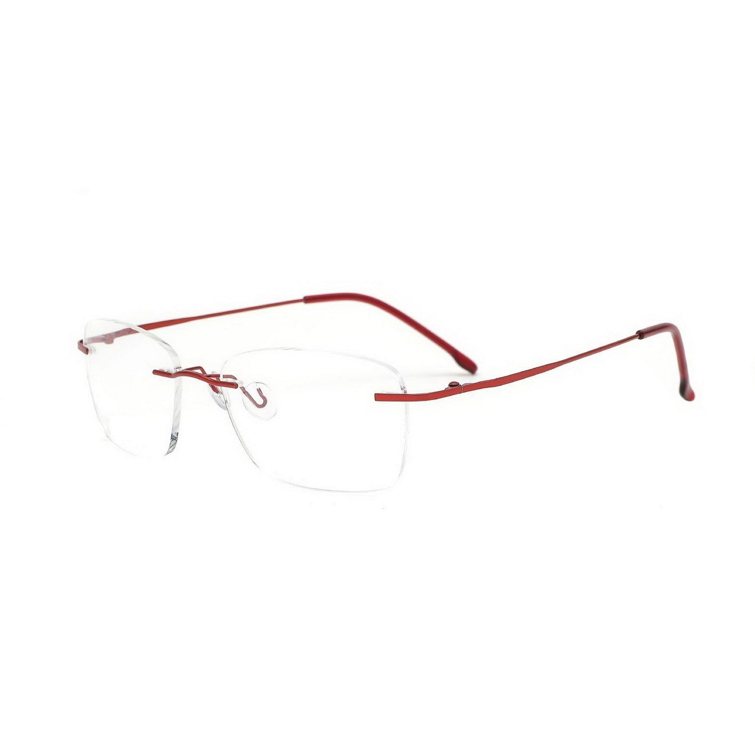 Stylish Rimless Glasses Frame - Wide Rectangle Unisex Eyewear for Men & Women | Perfect for Reading, Work & Fashion Accessories