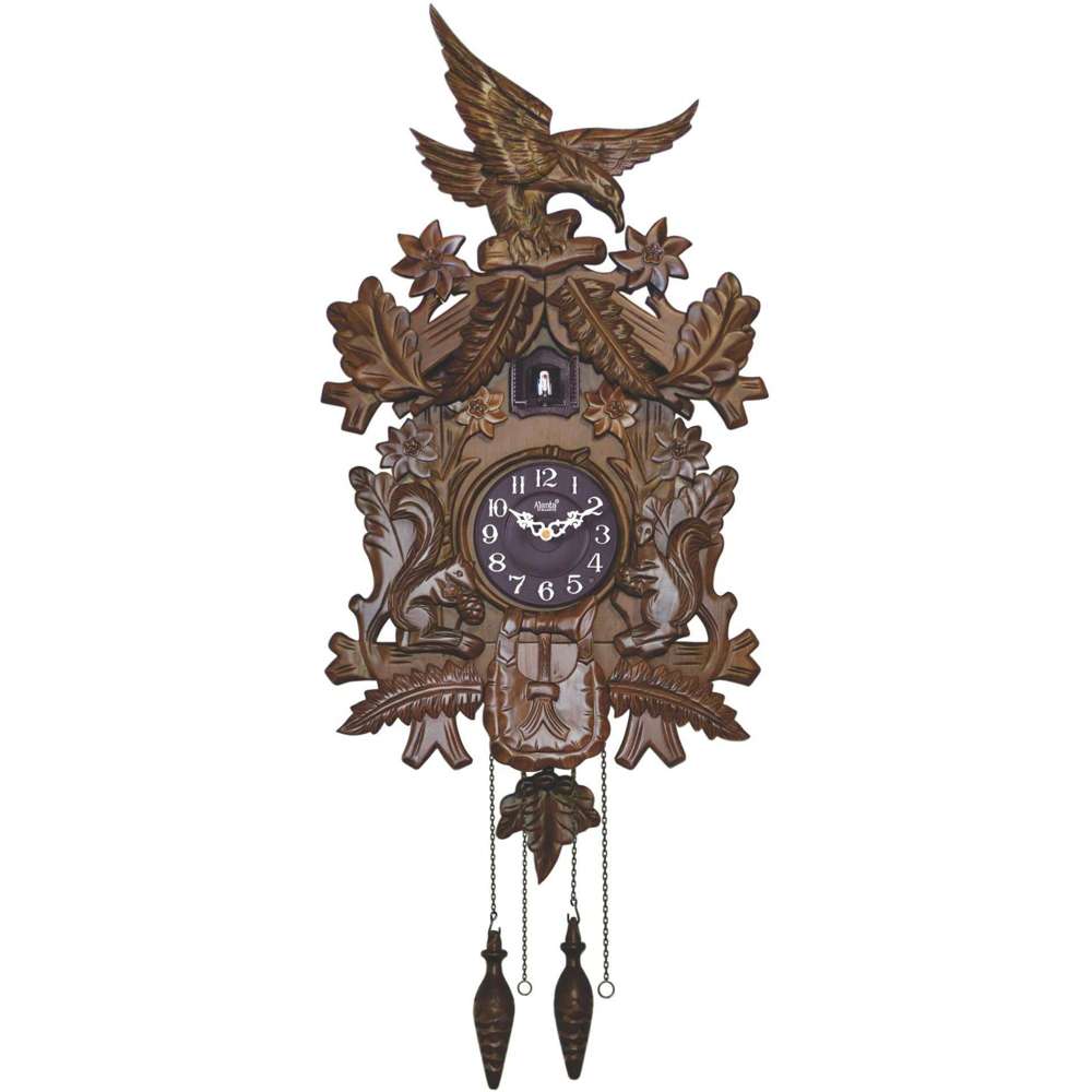 Ajanta Solid Wood Wall Clock - 39 x 16 x 7 Inches - Handcrafted Wooden Clock for Living Room, Bedroom & Office Decor - Perfect Home & Office Gift Idea