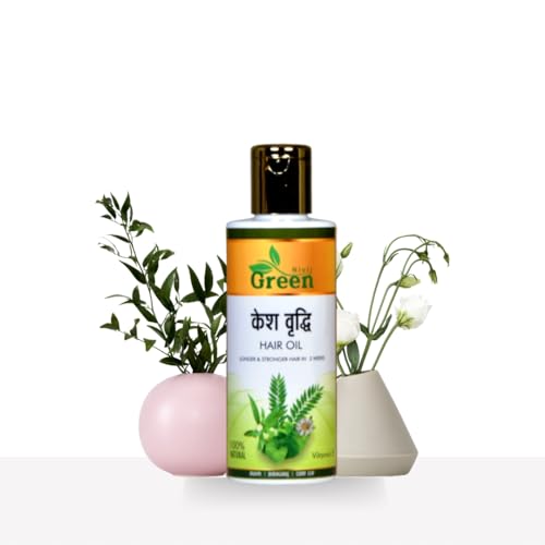 Nivij Green Kesh Vraddhi Hair Growth Oil - Controls Hair Fall, Strengthens & Nourishes Hair | 200ml | Ayurvedic Treatment for Thicker, Healthier Hair | Perfect for Daily Scalp Massage & Hair Care Routine