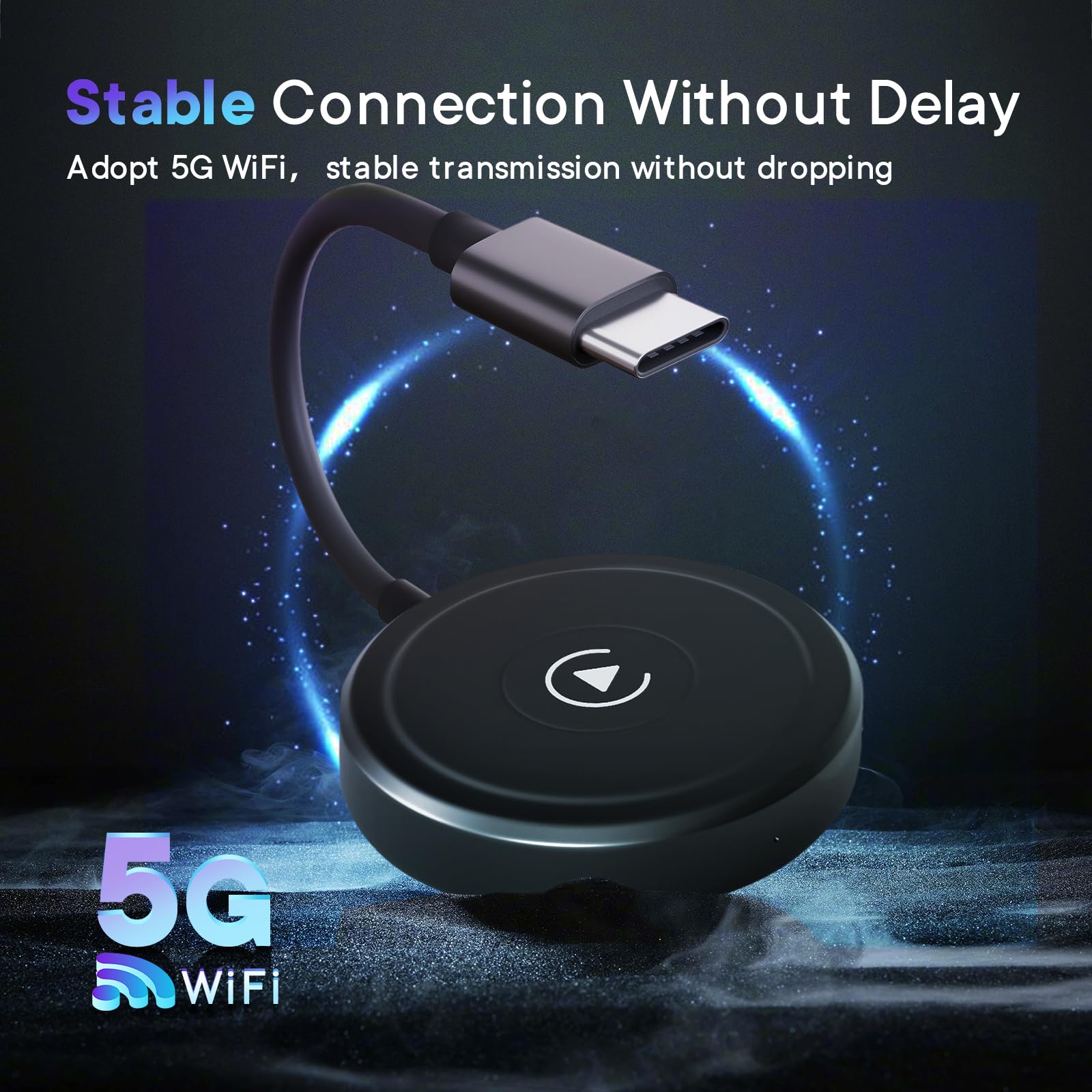2023 Upgraded Wireless CarPlay Adapter - Plug & Play Dongle Converts Wired to Wireless for iPhone iOS 10+ | Fast Connection & Easy Setup | Compatible with 2016+ Cars | Perfect for Commuting, Road Trips & Hands-Free Driving
