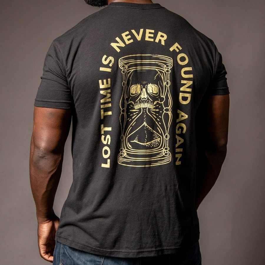 Lost Time Graphic T-Shirt for Men & Women - Black Cotton Tee - Casual Streetwear & Everyday Wear