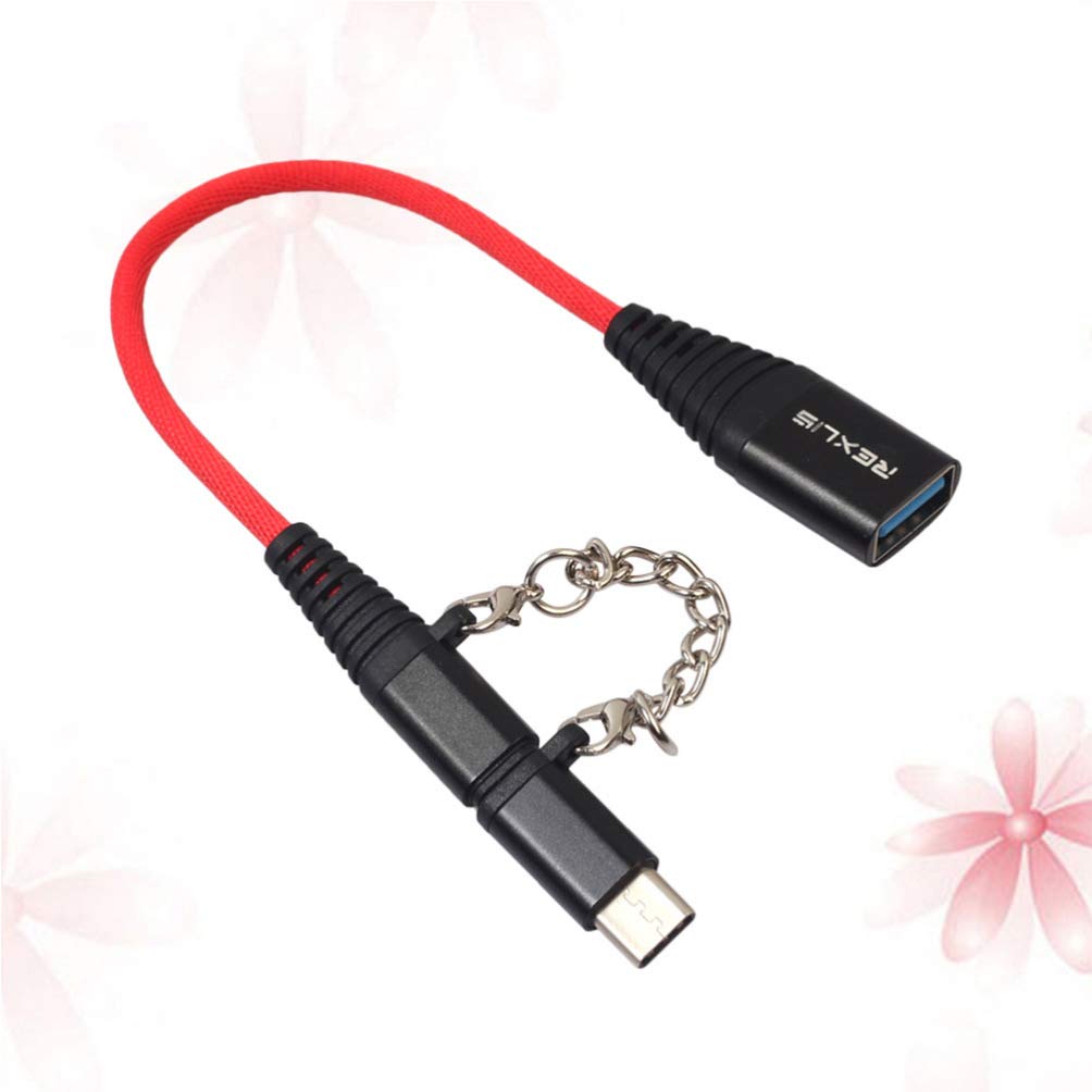 Type-C to USB-C & Micro OTG Adapter for Phone Tablet Laptop - Black