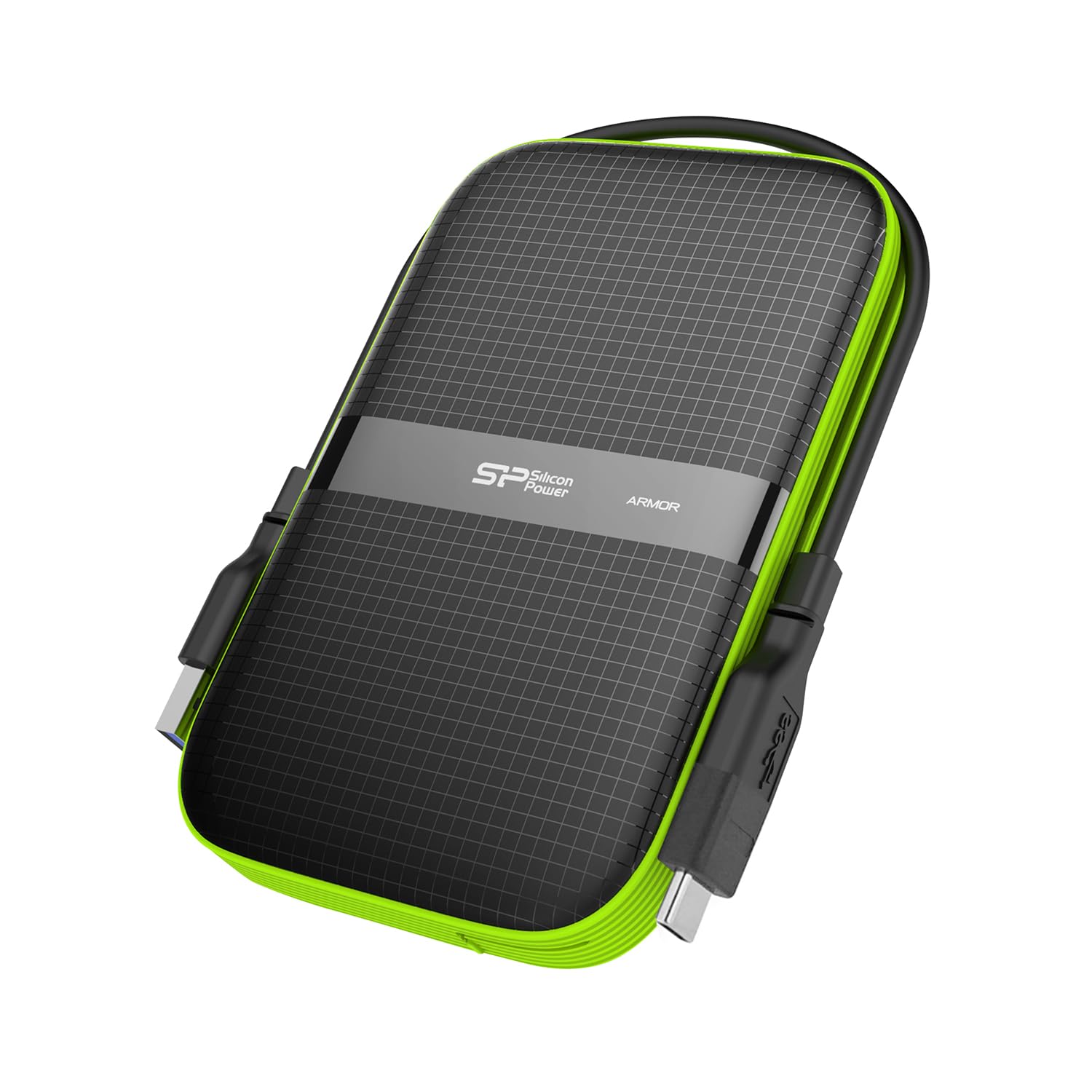 Silicon Power Armor A60 5TB Rugged External Hard Drive - USB 3.0/USB-C, Military-Grade Shockproof & Water-Resistant Portable HDD for PC, Mac, iPad Pro (Black) - Perfect for Outdoor Adventures, Business Travel & Data Backup