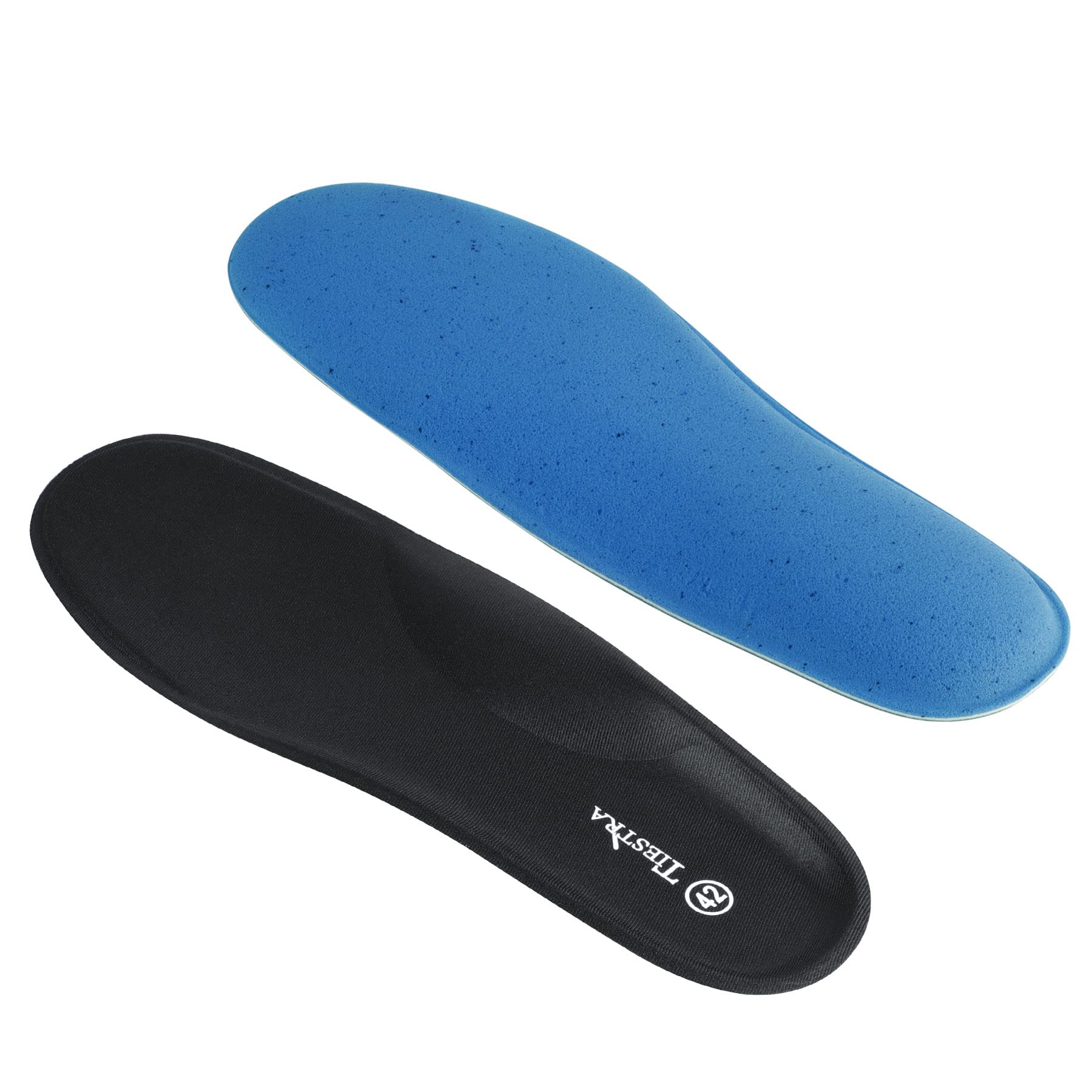 TIESTRA Arch Support Insoles for Women - Plantar Fasciitis Relief, Memory Foam Orthotic Cushion for Running, Walking & Boots - Black (36EU/US Size 5) - Perfect for Work, Travel & Everyday Comfort