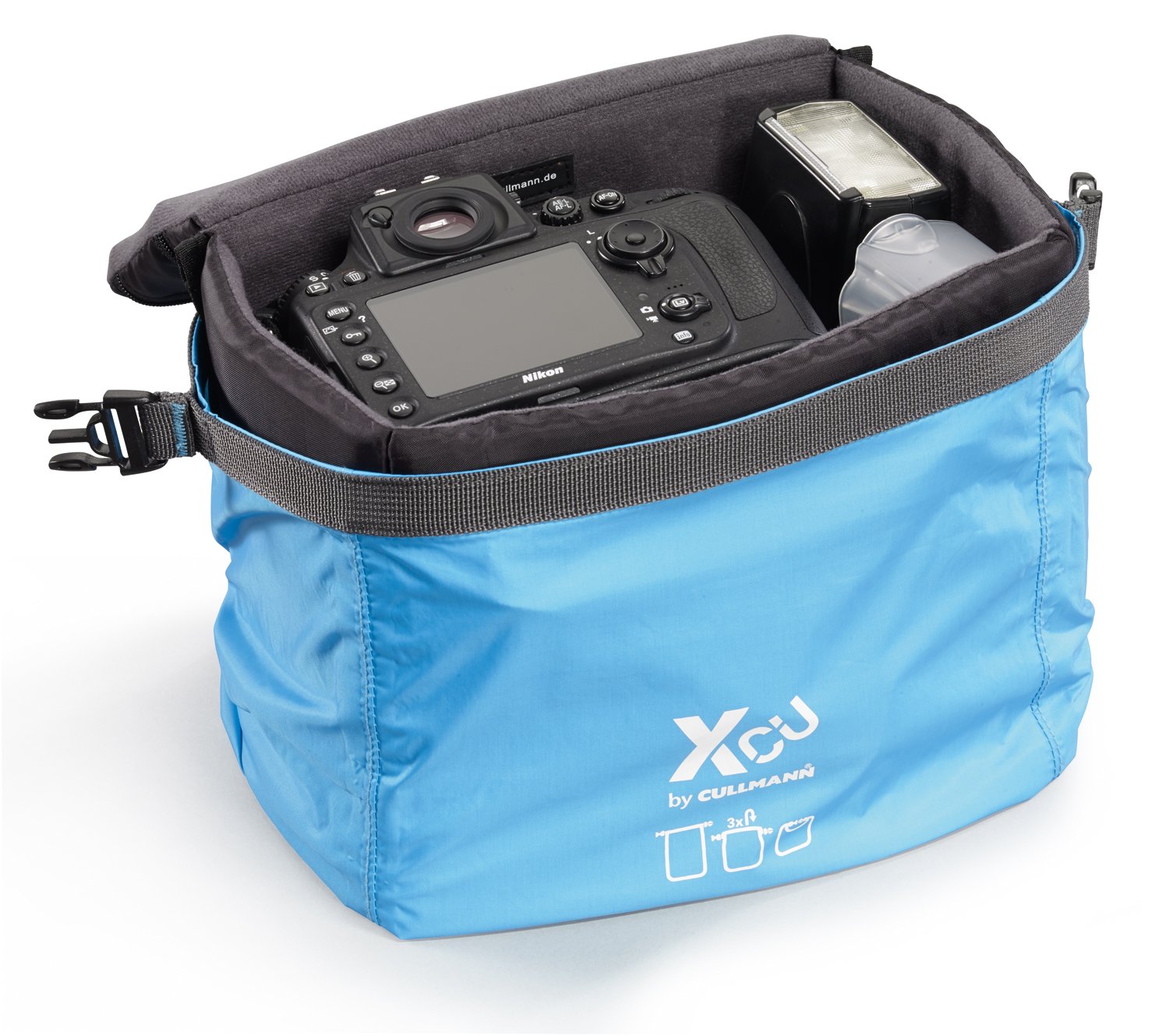 99540 X-CU Outdoor Maxima 200 DSLR Camera Bag - Waterproof Medium Size DSLR Case for Canon Nikon Sony (Grey/Black) - Perfect for Hiking, Travel & Photography Adventures