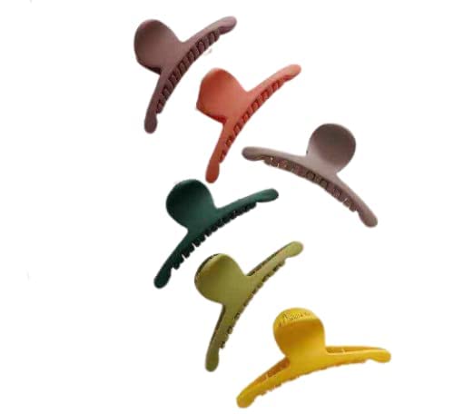 6-Piece Small Hair Claw Clips Set - Korean Made Transparent Butterfly Hair Clasps for Women & Girls - Perfect for School, Work, and Everyday Styling (Pack of 6)