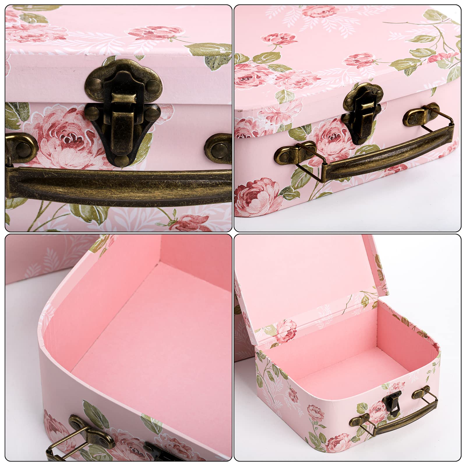 Fasmov 3-Pack Pink Storage Boxes with Lids for Home Decor & Gifts