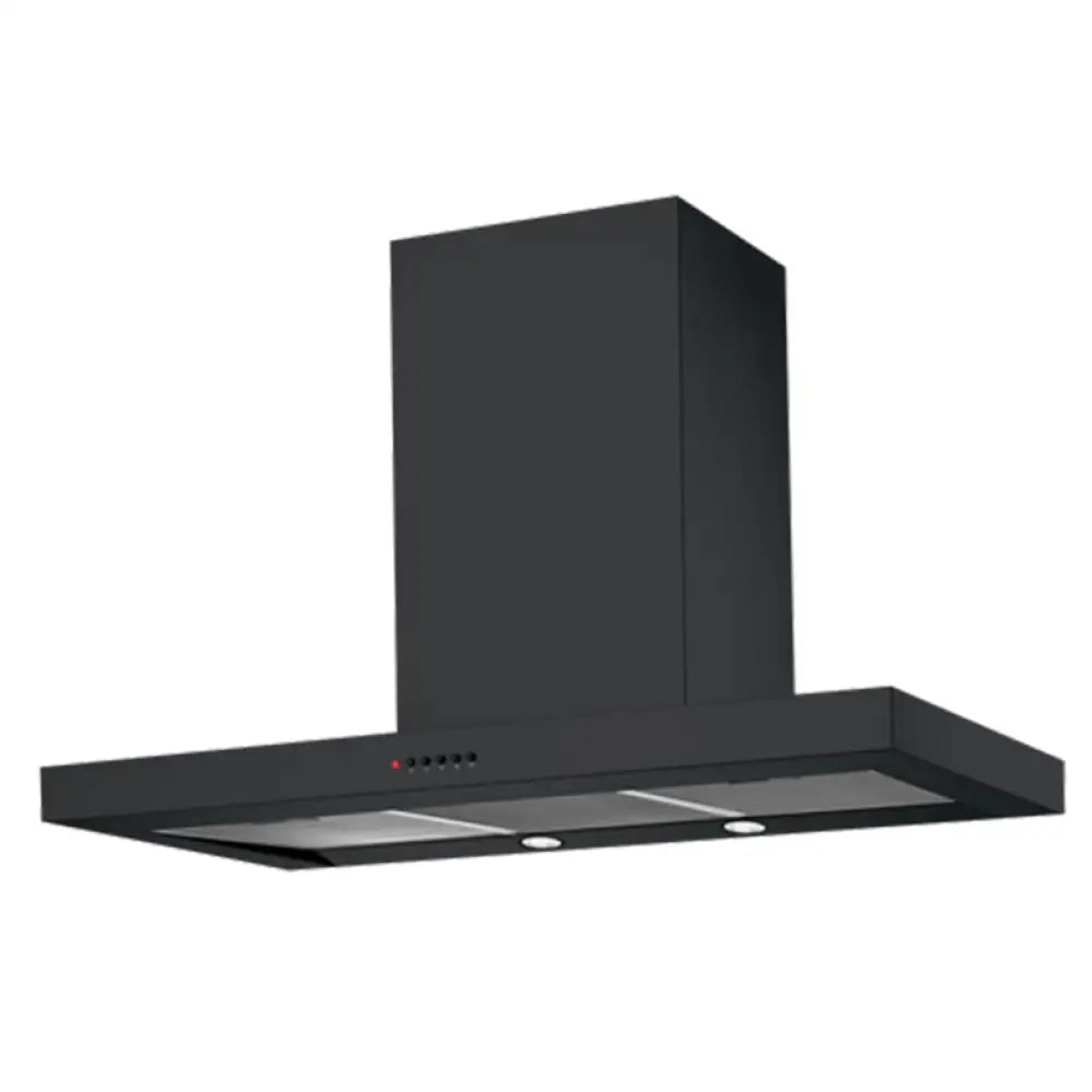 Chef CRC914DB 90cm Black Stainless Steel Range Hood - Powerful Kitchen Exhaust Fan for Smoke & Odor Removal - Perfect for Modern Home Cooking