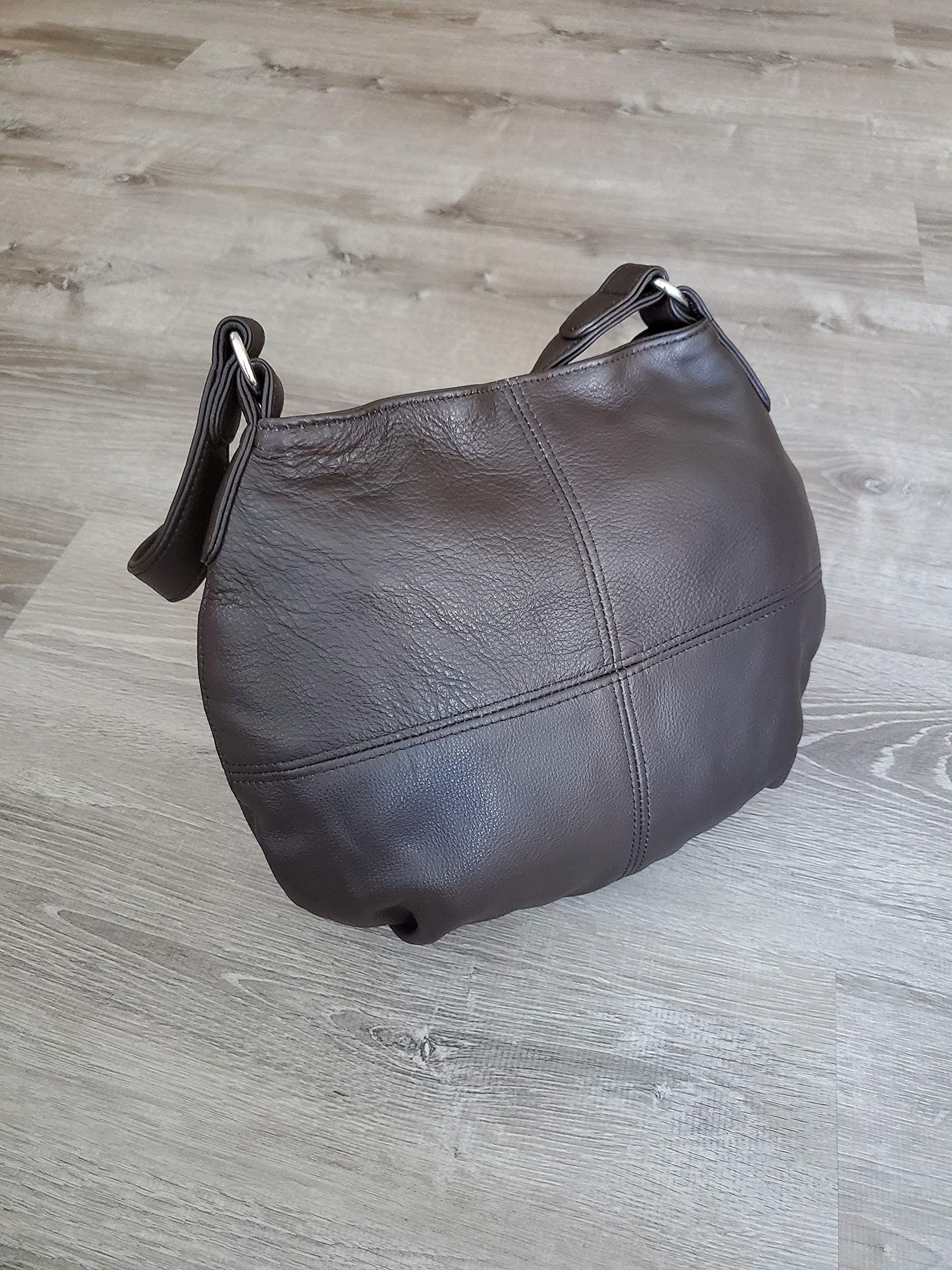 Fgalaze Women's Brown Chocolate Leather Hobo Bag - Stylish Shoulder Handbag for Work, Travel & Everyday Use