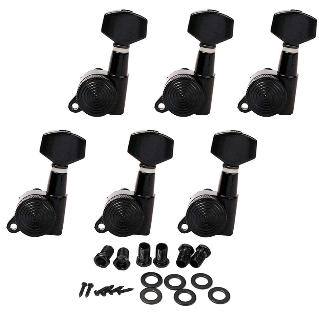 6 String Electric Guitar Tuning Pegs - Small Size for Easy String Replacement & Maintenance | Perfect for DIY Guitar Repair & Upgrades