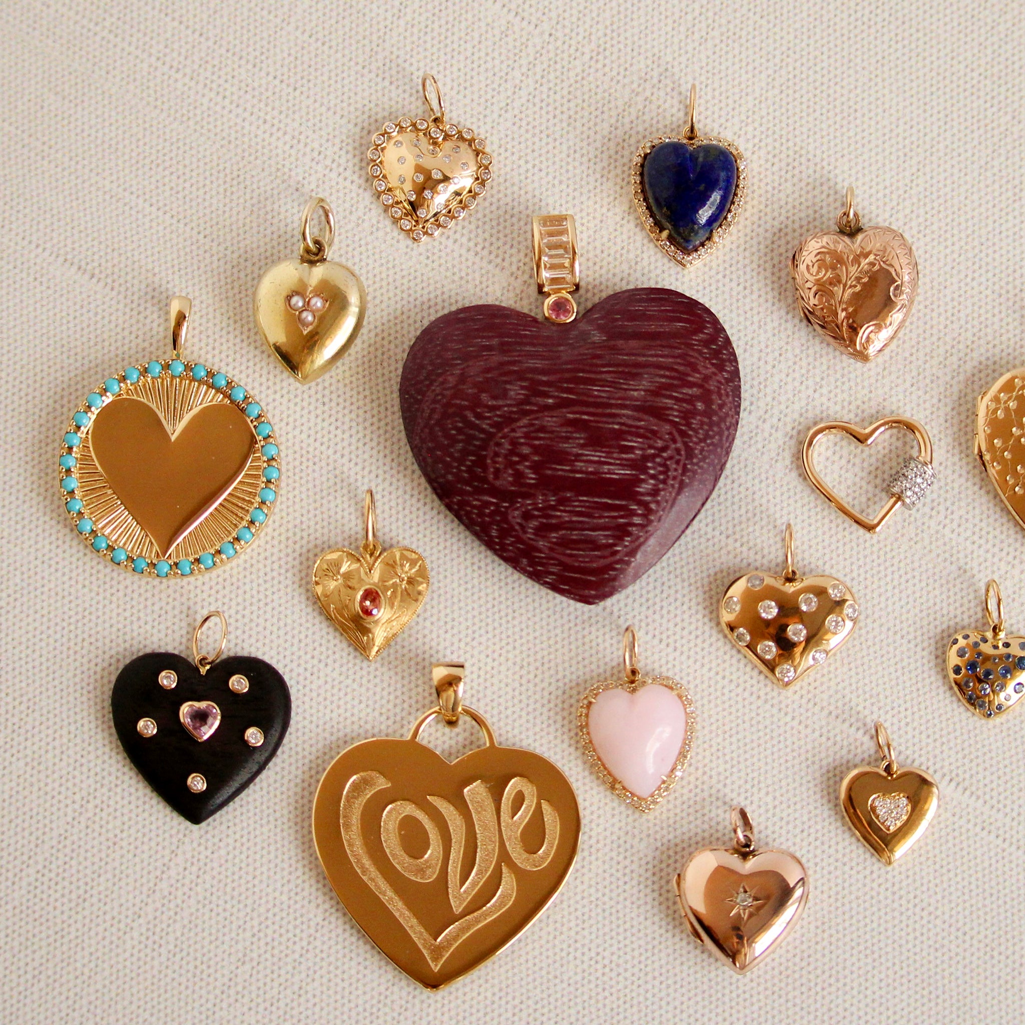 14K Yellow Gold Diamond Heart Charm Pendant - Perfect for Valentine's Day Gifts, Anniversary Presents & Everyday Elegance