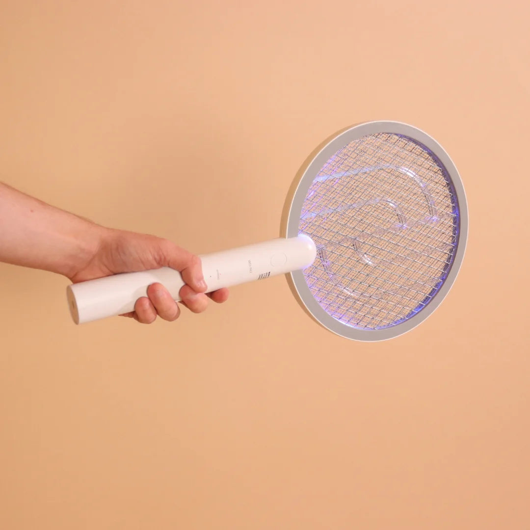 Senelux Electric Fly Swatter & Bug Zapper - USB Rechargeable 2-in-1 Mosquito Killer Racket for Indoor/Outdoor Pest Control - Perfect for Home, Camping, and Patio Use