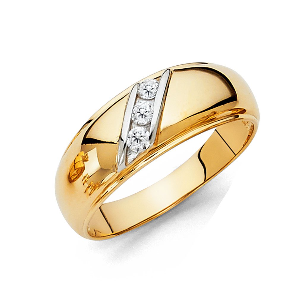 14K Yellow Gold Men's Wedding Band Ring - Size 10, Classic Comfort Fit for Everyday Wear & Special Occasions