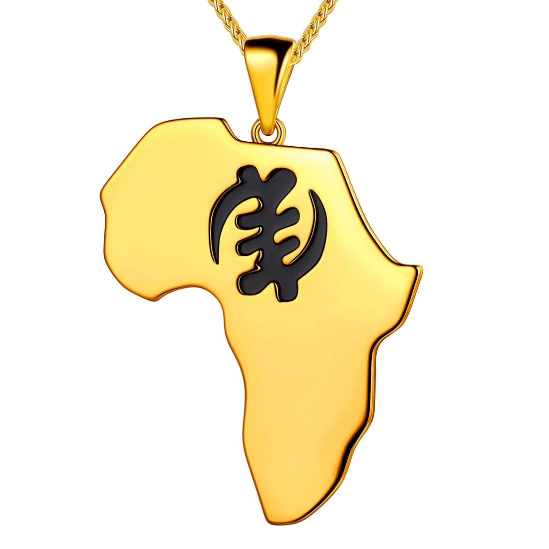 African Style Jewelry Set - Silver/18K Gold/Black Gun Plated Ankh Cross Necklace, Stud Earrings & Ring for Men & Women | Perfect for Cultural Events, Gifts & Ethnic Fashion Accessories
