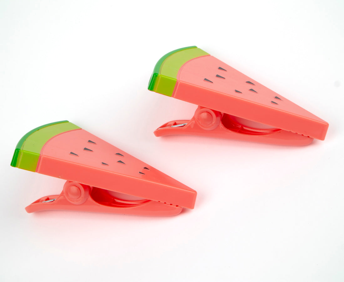 Waterproof Beach Towel Clips - Non-Slip Sandproof Towel Holders for Pool, Lounge Chair & Outdoor Use - Cute Watermelon Design Summer Essentials