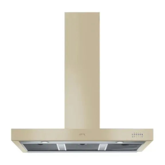 Smeg 110cm Victoria T-Shaped Range Hood in Panna Cream - Modern Kitchen Ventilation for Home Cooking & Smoke Removal