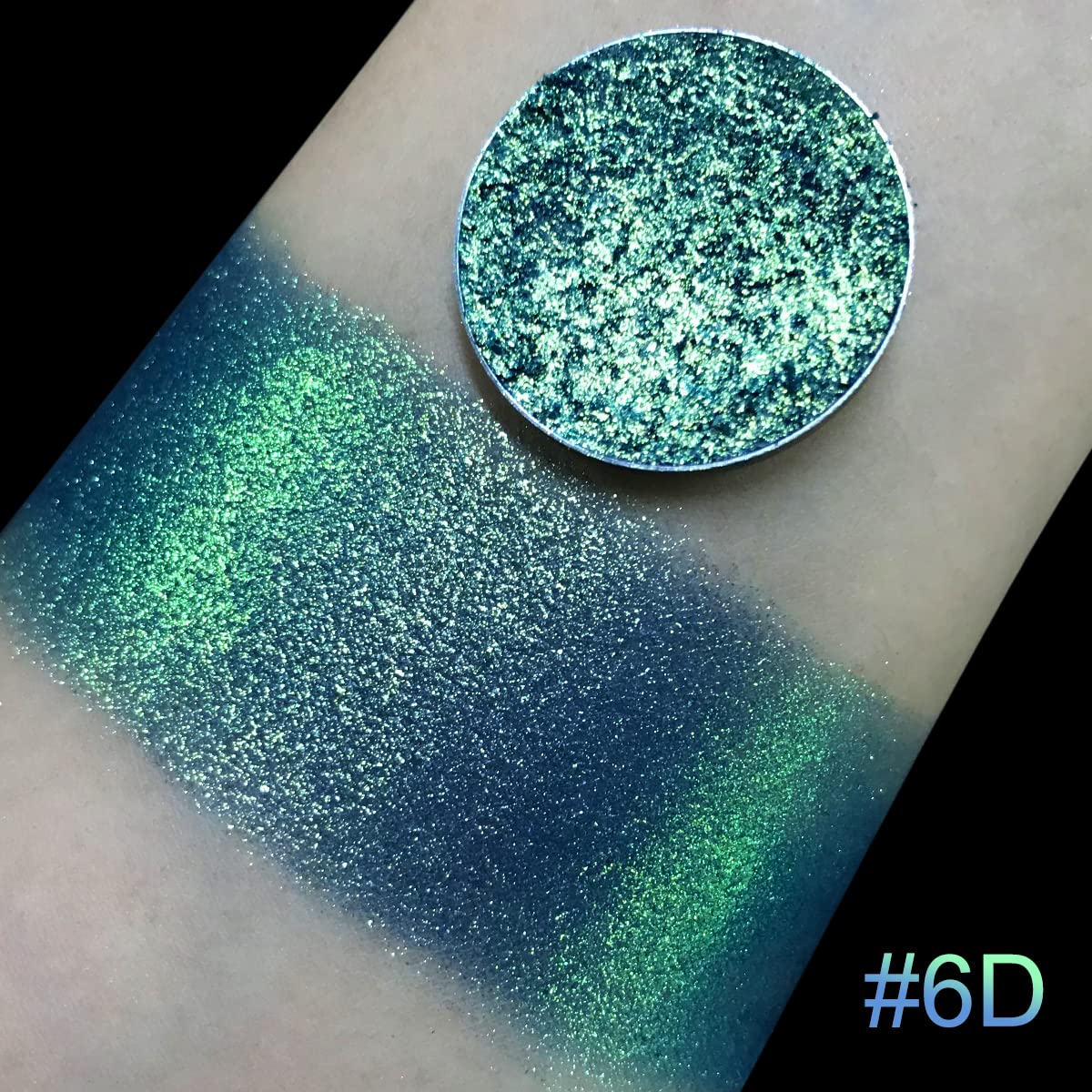 BEUSELF Glitter Multichrome Emerald Green Eyeshadow Palette - Highly Pigmented, Long Lasting Cream Eyeshadow - Vegan, Talc Free, Travel Size - Perfect for Party, Night Out & Special Occasion Makeup