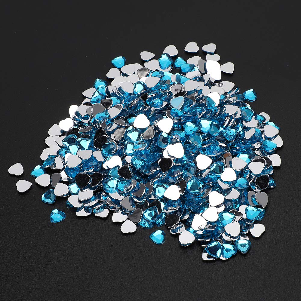 Natudeco 1000Pcs Acrylic Beads - Colorful Round Faux Crystal Gems for DIY Crafts, Scrapbooking, Nail Art, Vase Fillers & Party Decorations (Blue) | Perfect for Wedding Confetti, Table Centerpieces & Home Decoration