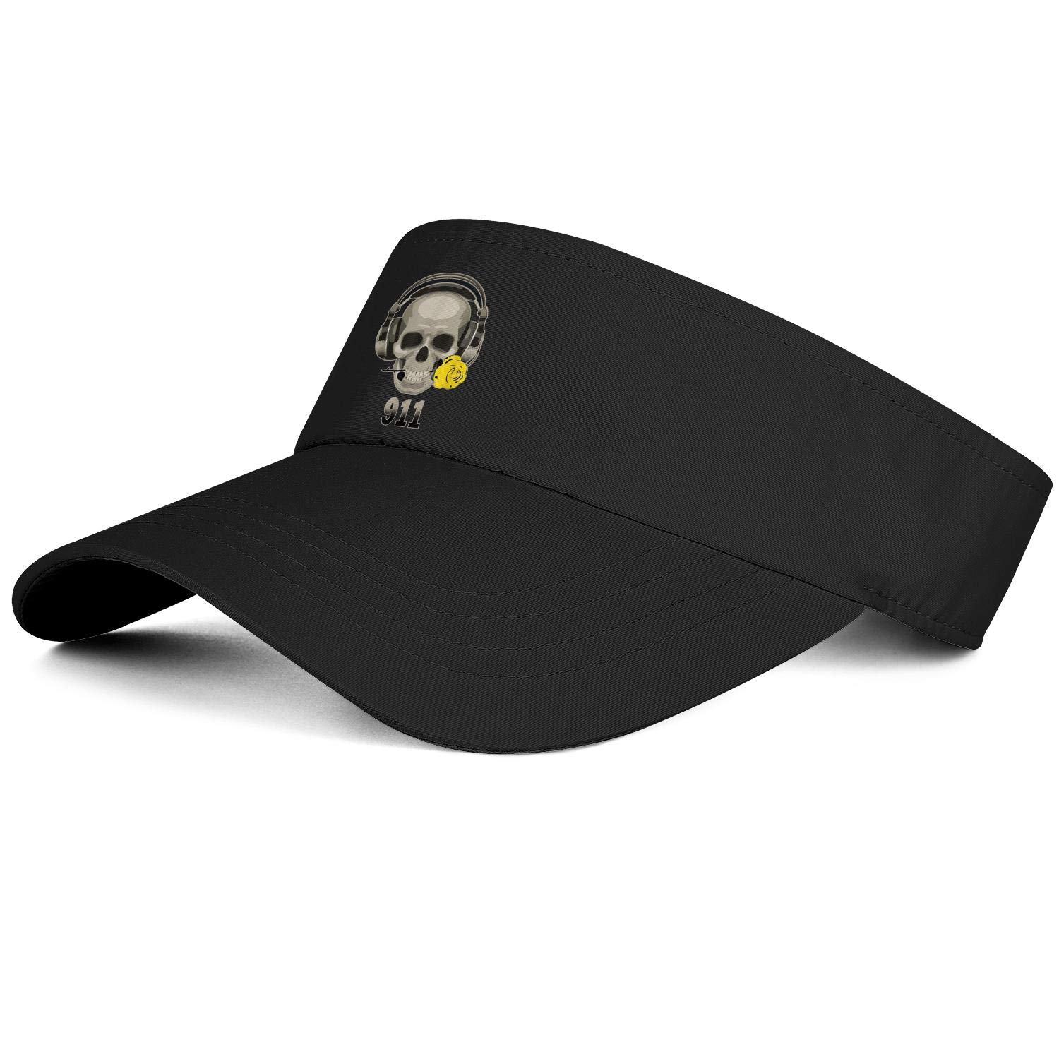 Unisex Black Sun Hat for Golf & Sports - Patriotic USA Skull Design - Casual Beanie & Visor for Men & Women - Perfect for Outdoor Activities, Golfing, and Patriotic Events