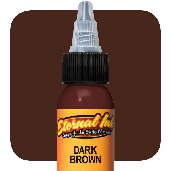 Dark Brown Eternal Ink - 1 oz Bottle for Tattoo, Calligraphy & Permanent Makeup | High-Quality, Long-Lasting Ink for Artists & Professionals