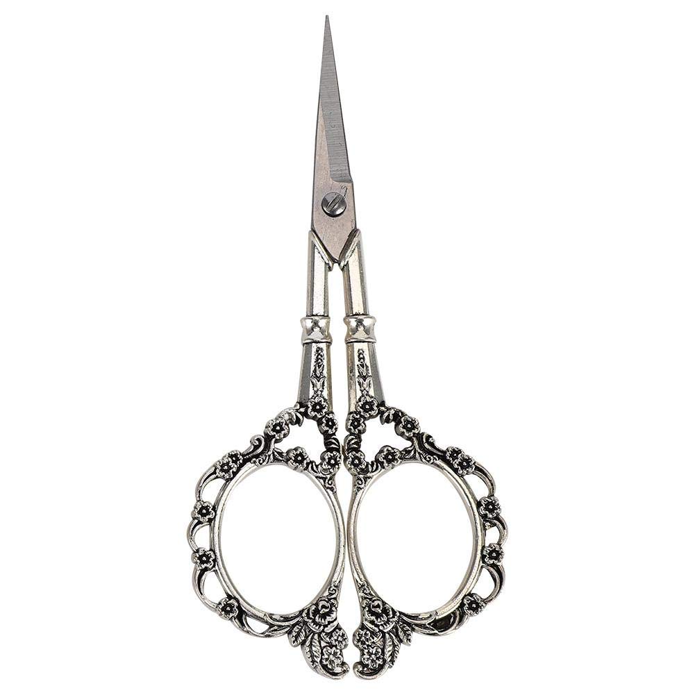Premium Small Sewing Scissors - Sharp Embroidery & Craft Scissors for DIY, Office & School Use (Silver) | Perfect for Fabric Cutting, Quilting & Handicrafts