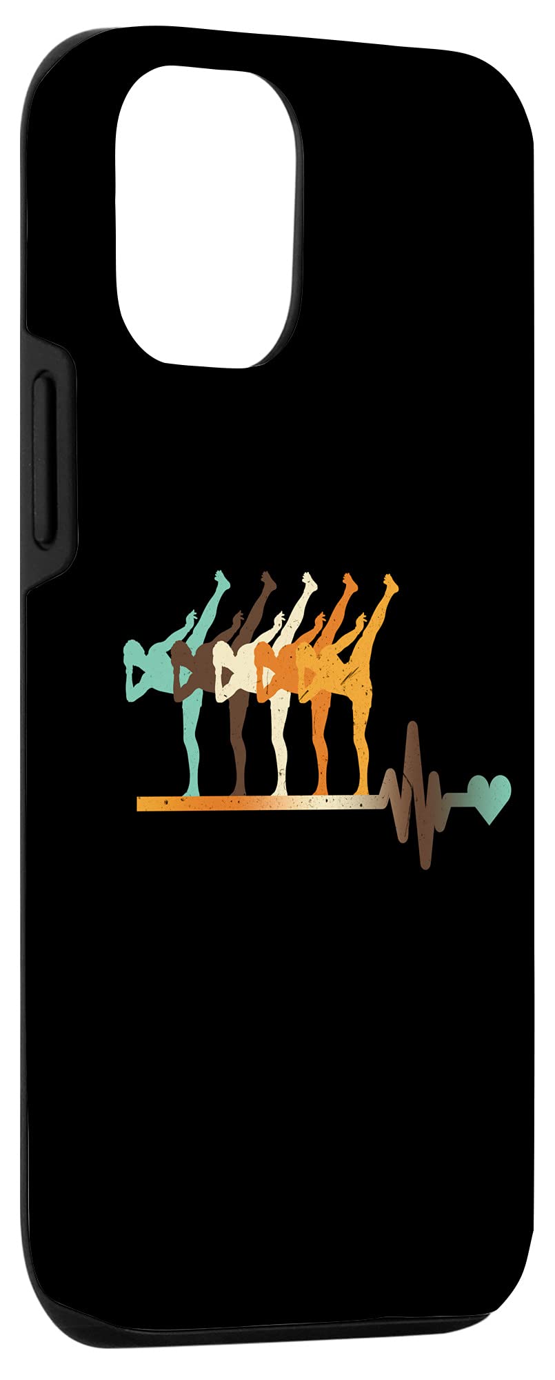 iPhone 12/12 Pro Kickboxing Case - Shockproof Protective Phone Cover with Heartbeat Pulse Design | Perfect for MMA Training, Boxing Gyms & Self-Defense Classes