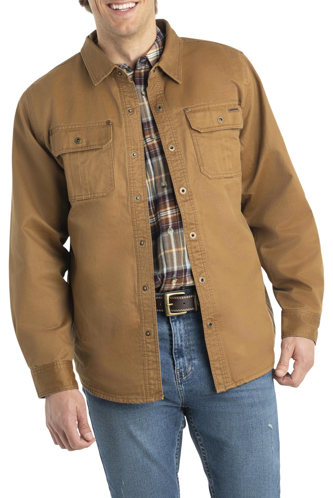 Legendary Whitetails Men's Journeyman Shirt Jacket - Flannel Lined Shacket, Water-Resistant Coat for Fall & Winter - Rugged Outdoor Clothing for Hunting, Camping & Casual Wear
