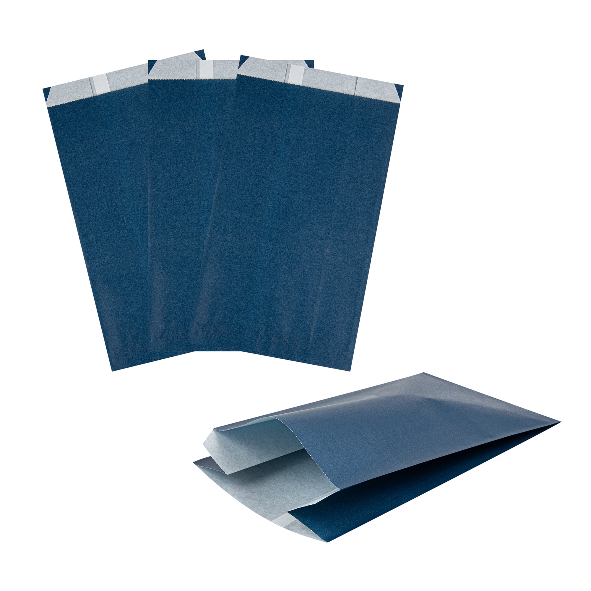 Premium Midnight Blue French Fry & Snack Bags - 5