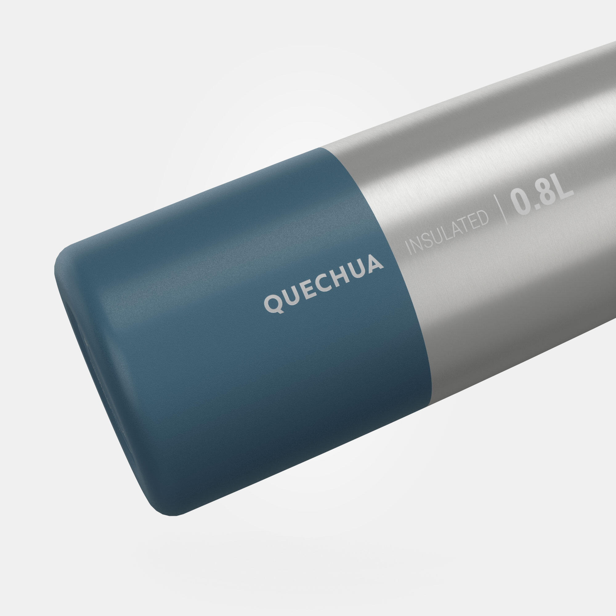 Quechua MH900 Double Wall Insulated 800ml Stainless Steel Water Bottle - Keeps Drinks Hot/Cold for Hours - Perfect for Hiking, Camping & Outdoor Adventures