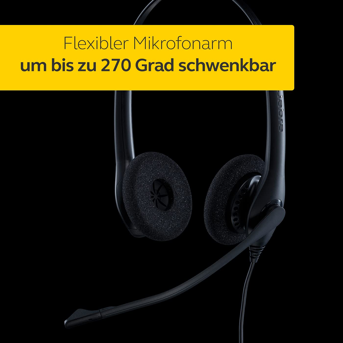 Jabra Biz 1500 Noise Cancelling Headset - On-Ear Stereo Office Headphones with Quick Disconnect, Volume Spike Protection & Clear Mic for Desk Phones (Black) - Perfect for Call Centers, Office Communications & Remote Work