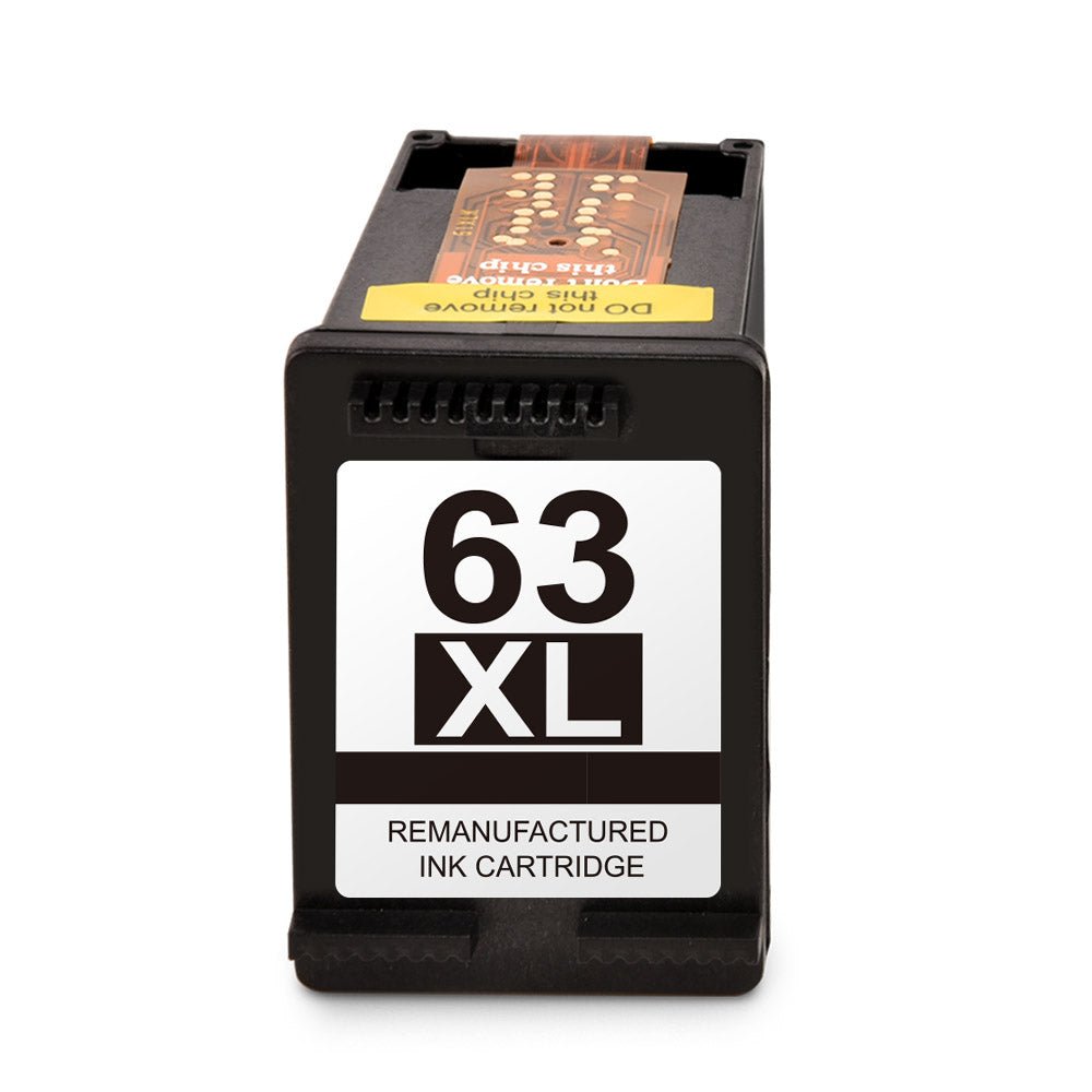 Remanufactured HP 63 Black Ink Cartridge (F6U62A) - High Yield 1-Pack | Compatible with HP Envy, OfficeJet Printers | Ideal for Home & Office Printing