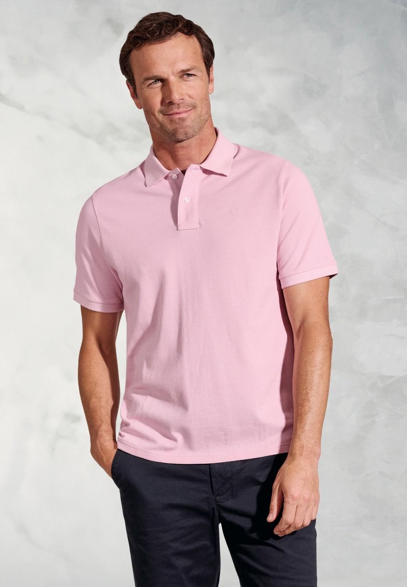 Stylish Pink Polo Shirt for Men - 100% Pure Cotton Comfort Fit Casual Wear - Perfect for Golf, Office & Summer Outfits