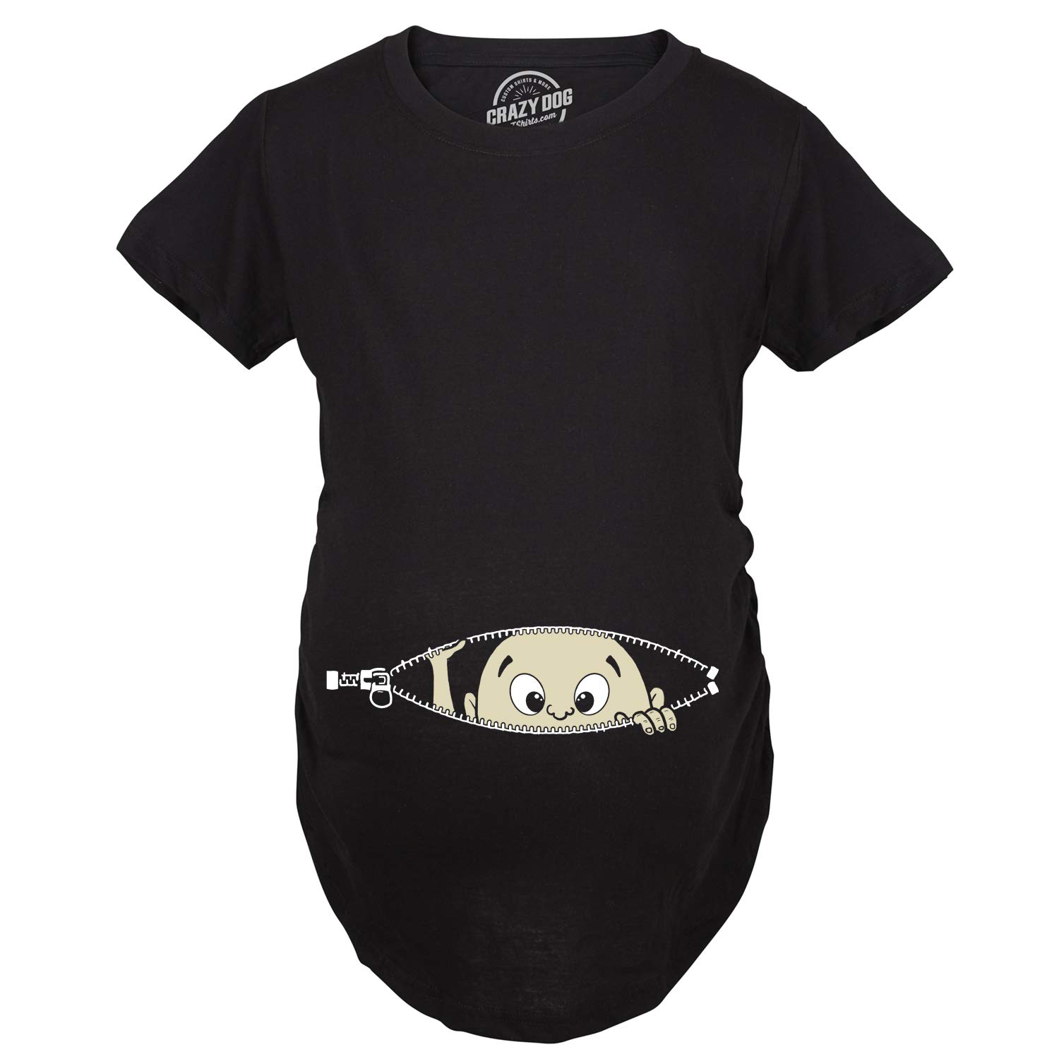 Funny Maternity Baby Peeking T-Shirt for Pregnancy Announcement - Cute Pregnancy Tee for Expecting Mothers - Perfect for Baby Showers & Gender Reveals