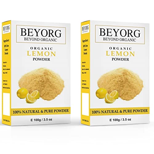 100% Pure Lemon Peel Powder for Acne, Scars & Dark Spots - Brightens & Glows Skin | Natural Skin Care for Face & Body | DIY Face Masks & Scrubs