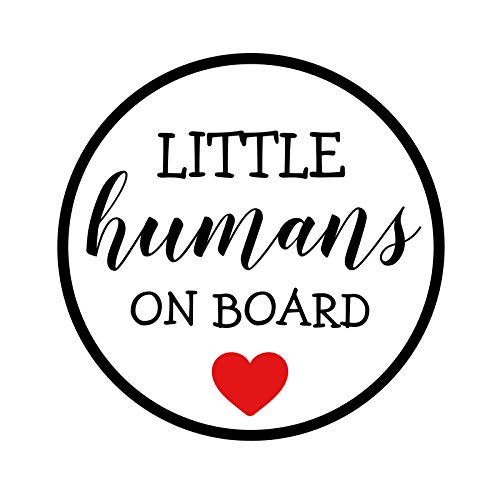 Little Humans On Board Vinyl Decal Sticker - Black (5.5 x 5.5 in) | Perfect for Cars, Trucks, Vans, Walls & Laptops | Fun Kids & Baby Decor | Waterproof & Durable | Great for Nursery, Playroom or School Supplies