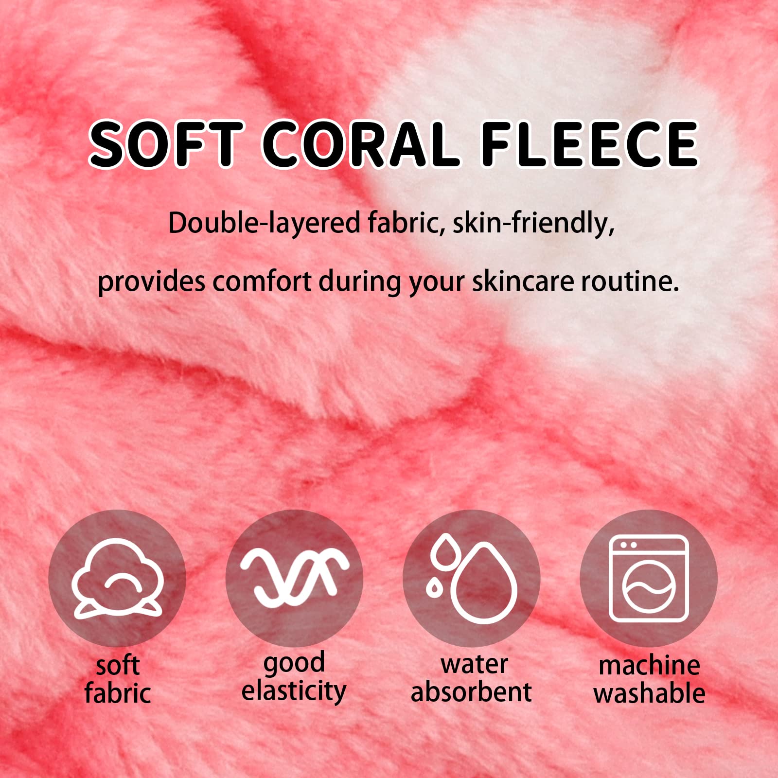 WHAVEL 9 Pack Pink Microfiber Hairband for Washing Face & Skincare - Soft Makeup Headbands with Cute Bow for Women - Perfect for Spa, Bath, Beauty Routine & Nighttime Skincare