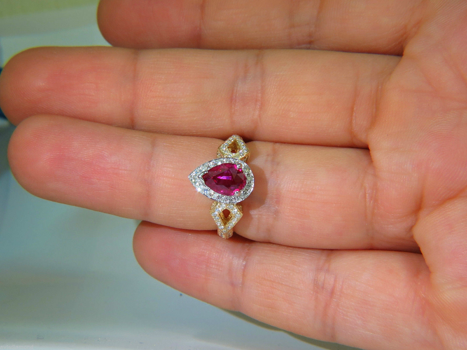 2.40CT GIA Certified Natural Ruby & Diamond Ring - No Heat Treatment, Classic Blood Red Ruby Jewelry Set for Engagement, Wedding & Special Occasions